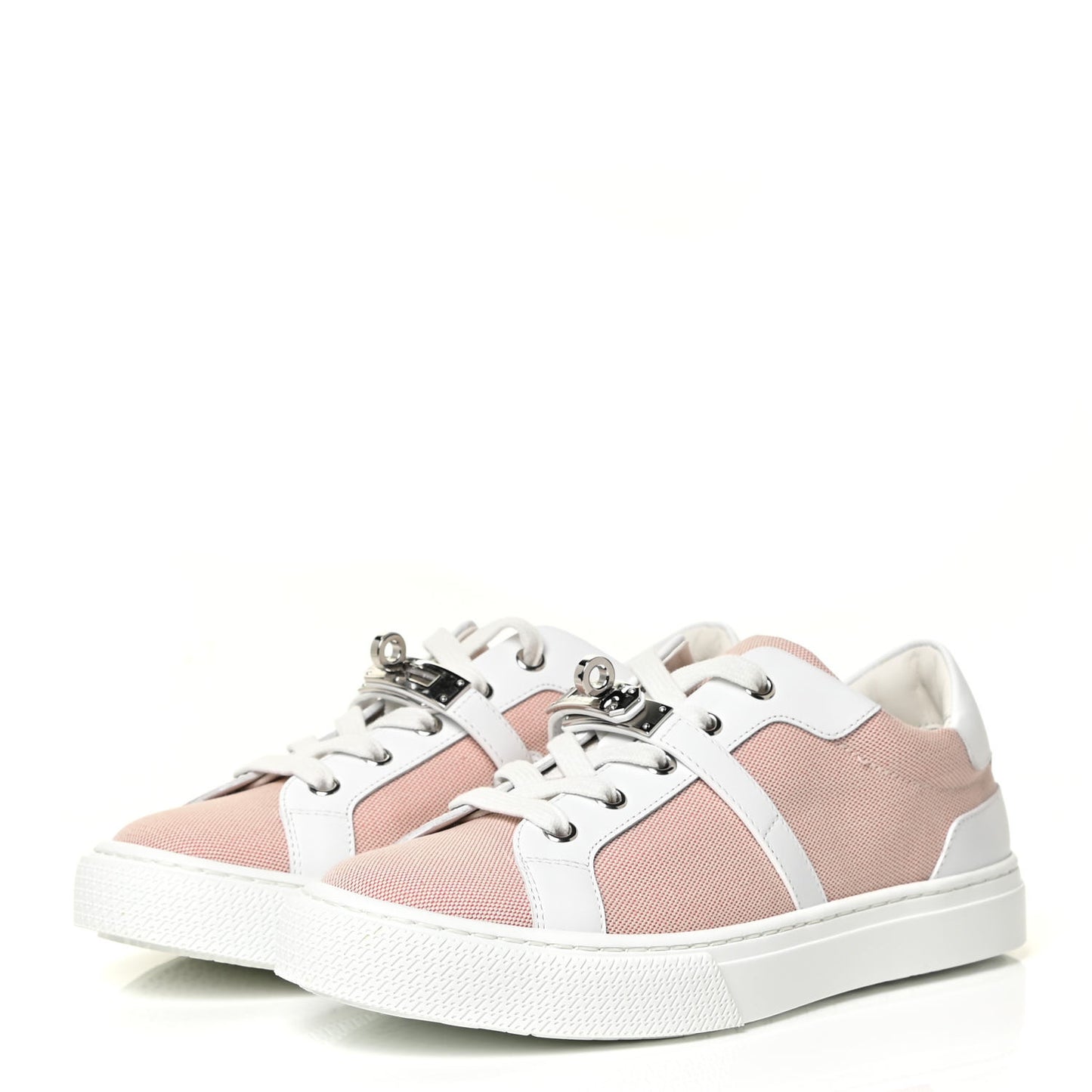 Calfskin Canvas Day Sneakers 37 Framboise White