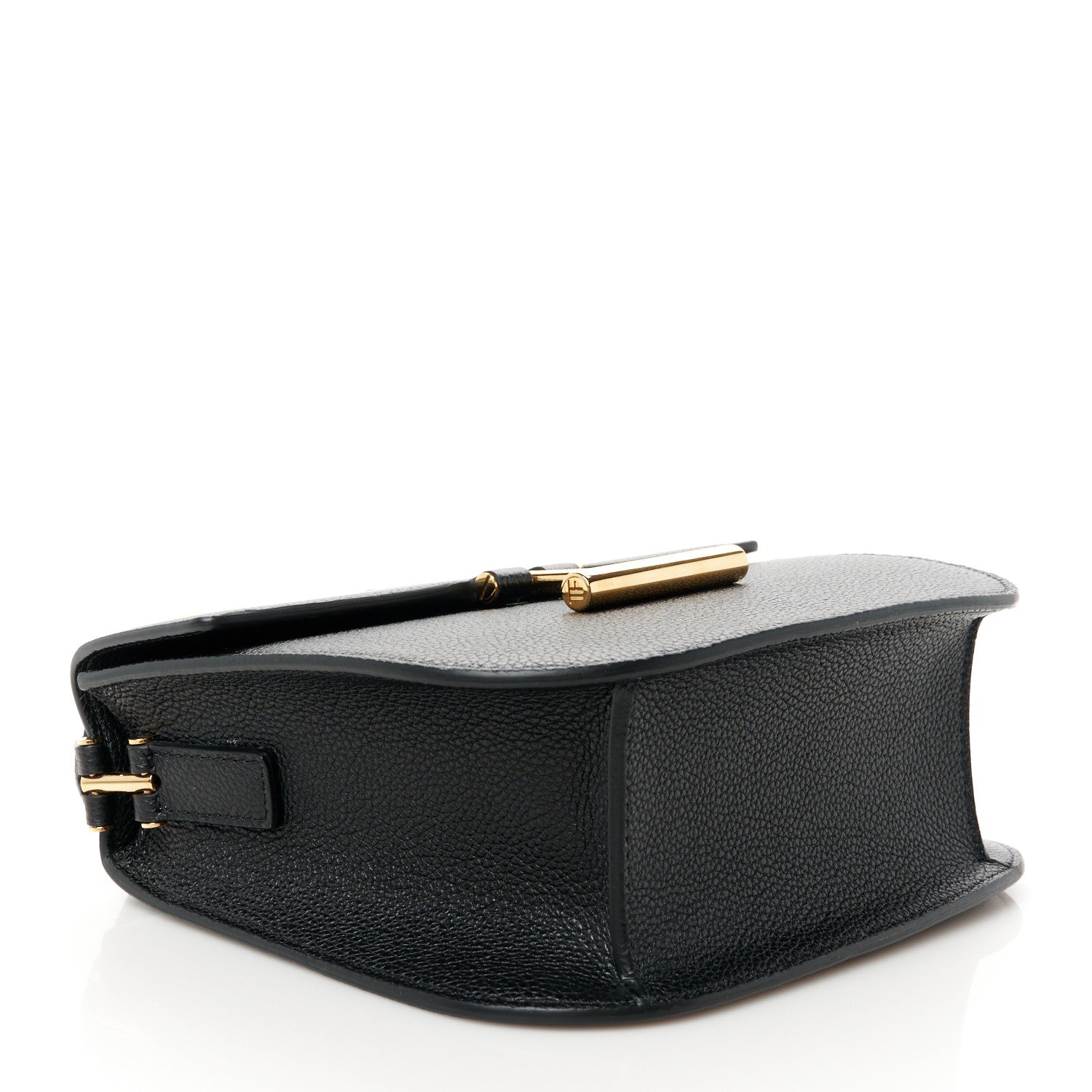 Tom Ford Grained Calfskin Mini T Clasp Tara Crossbody Bag Black 4 of 9