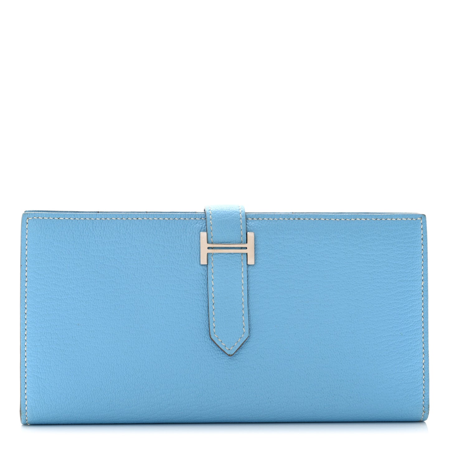 Chevre Mysore Bearn Gusset Wallet Celeste