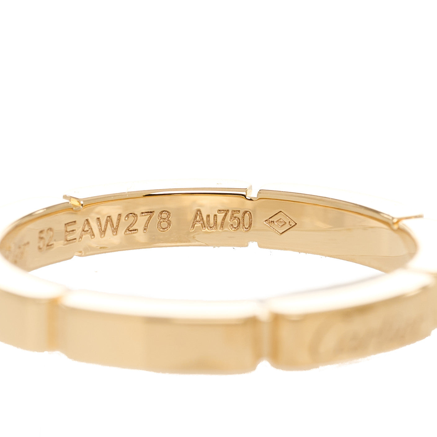 Cartier 18K Yellow Gold 2.5mm Maillon Panthere Wedding Band Ring 52 6 4 of 6
