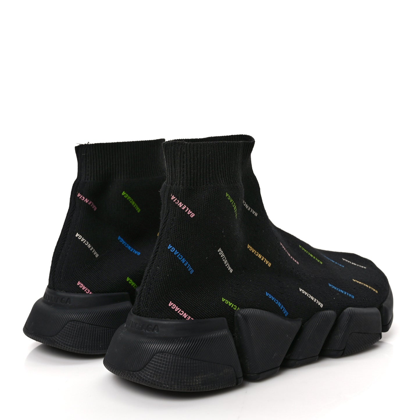 Technical 3D Recycled Knit Allover Logo Mens Speed 2.0 Sneakers 40 Black Multicolor