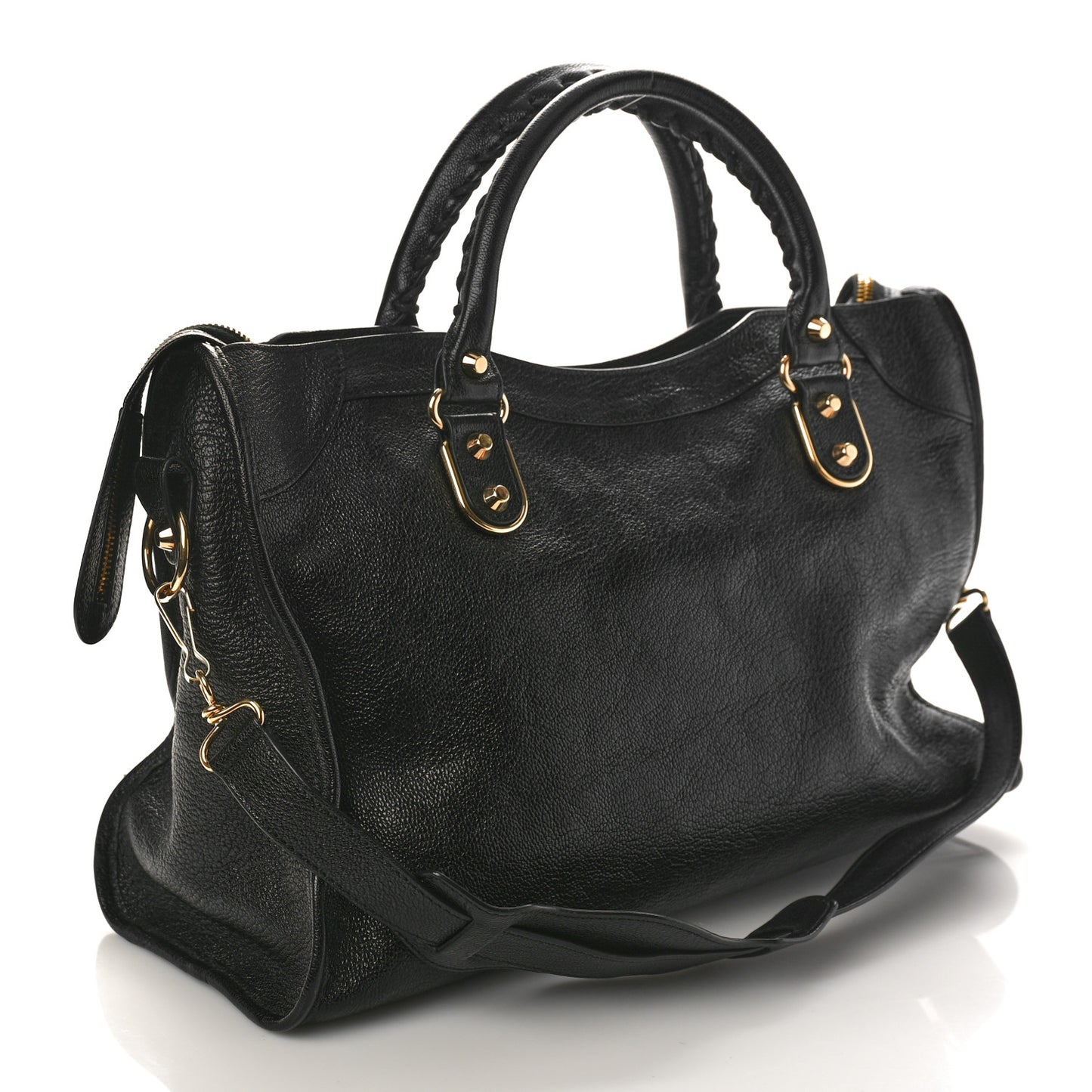 Chevre Gold Metallic Edge Hardware City Black