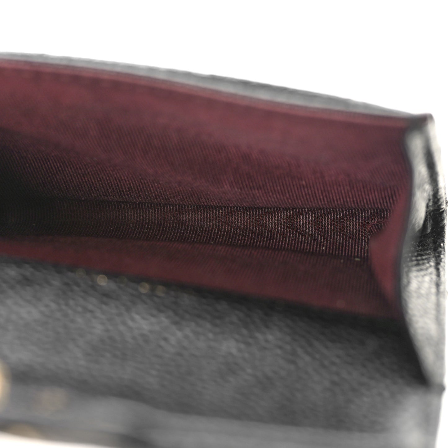 Caviar Quilted Flap Card Holder Black