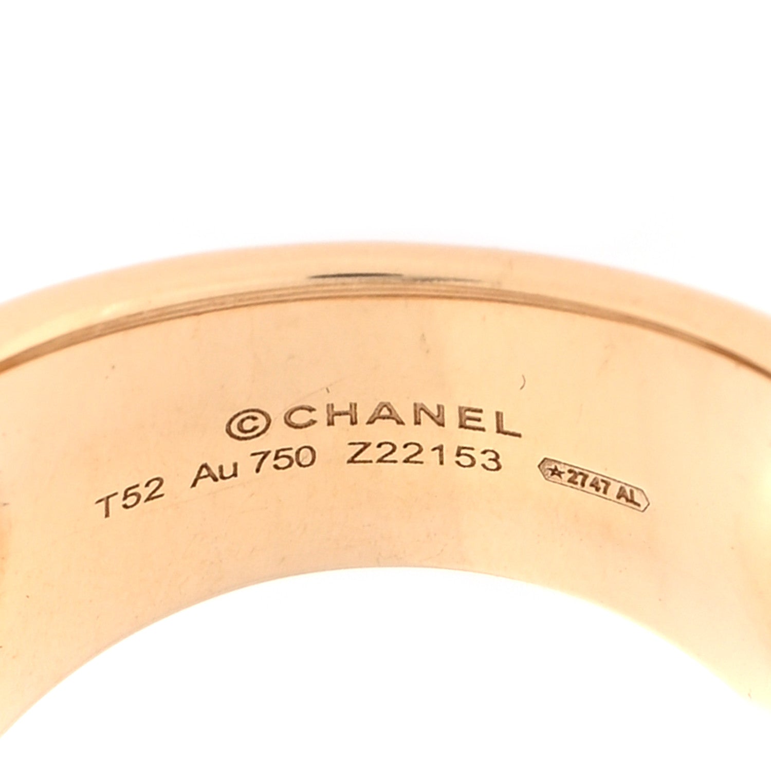 Chanel 18K Yellow White Gold Diamond Coco Crush Ring 53 6.5 4 of 4