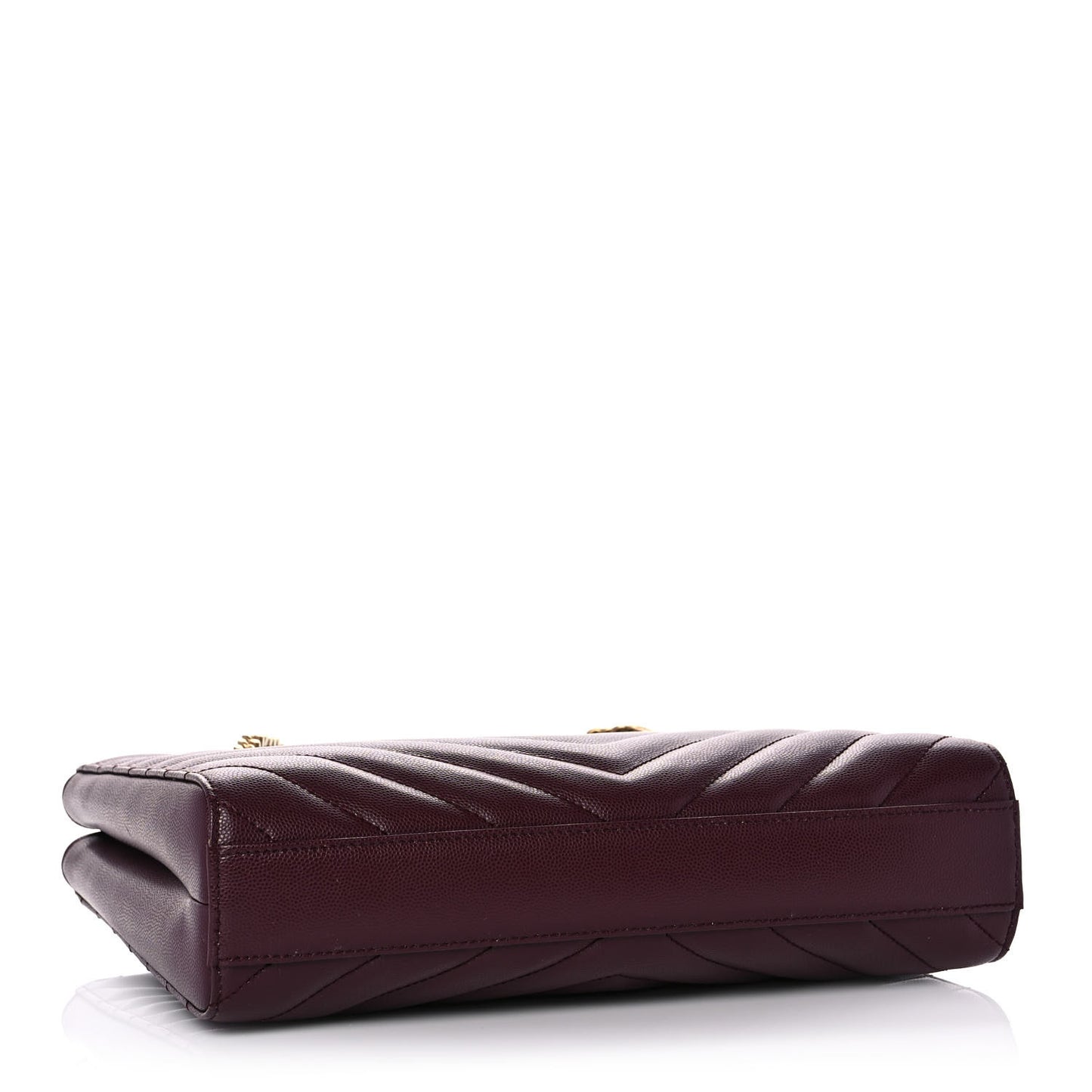 Grain de Poudre Matelasse Chevron Small Tribeca Shopping Bag Rouge Legoin