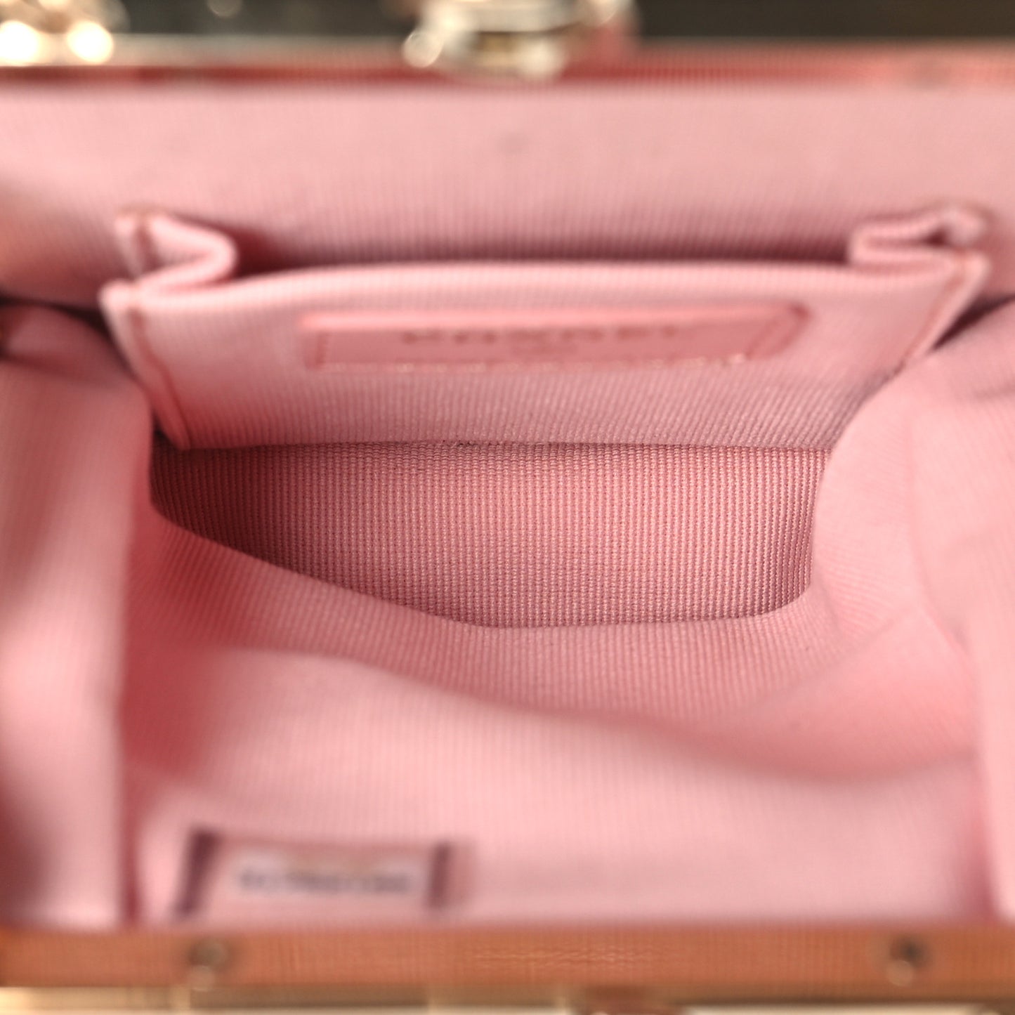 Lambskin Plexi Quilted CC Evening Clutch With Chain Black