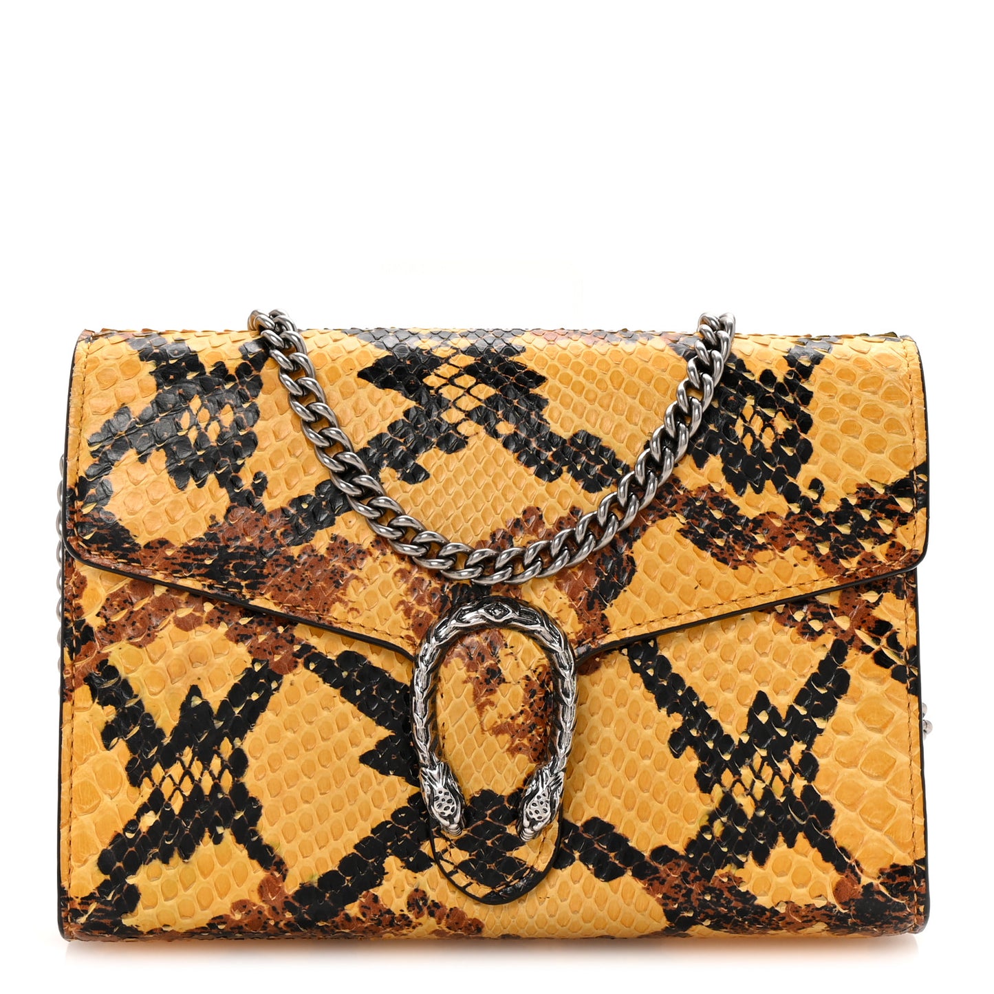 Snakeskin Mini Dionysus Chain Wallet Multicolor