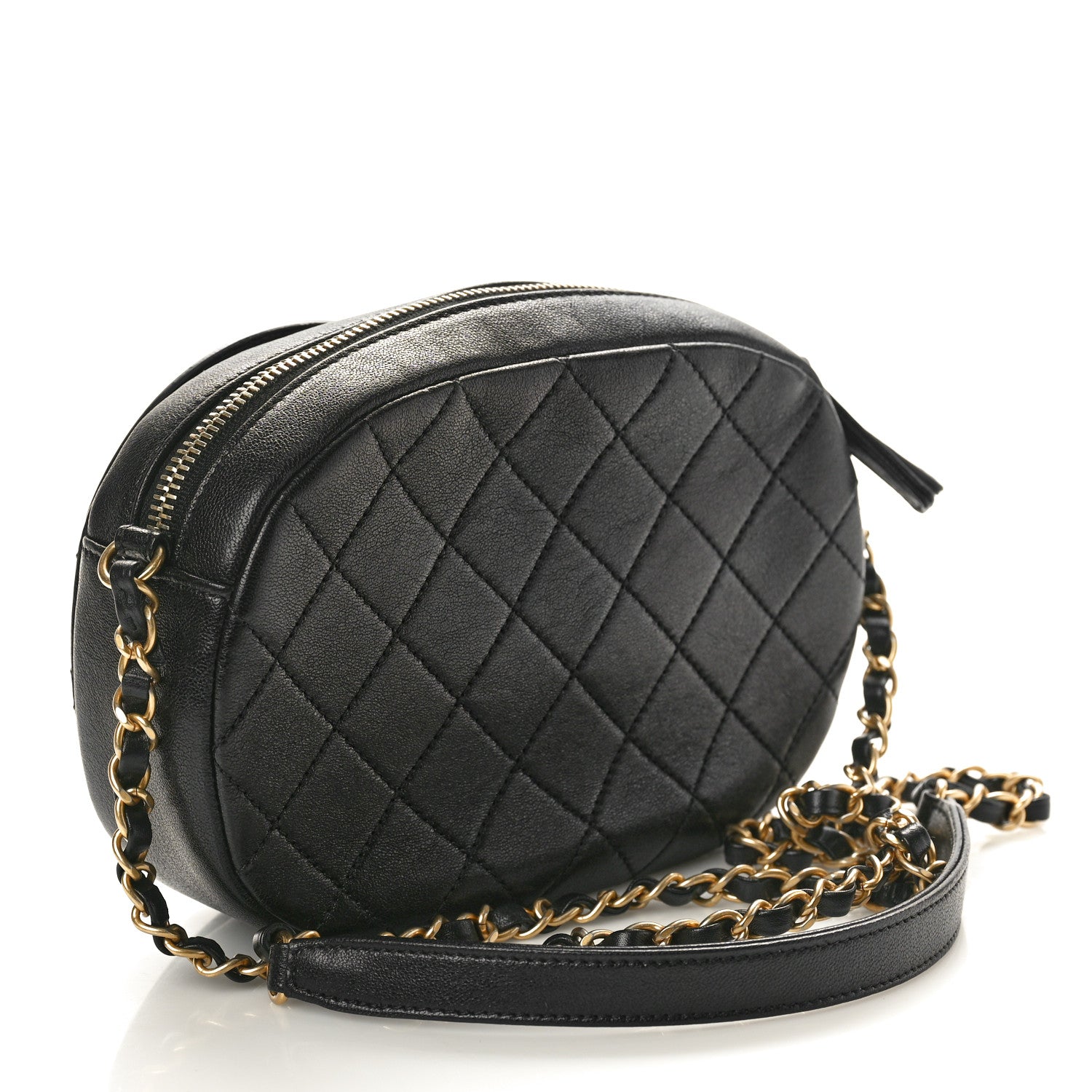 Chanel Lambskin Quilted Coco Midnight Camera Case Black 3 of 10