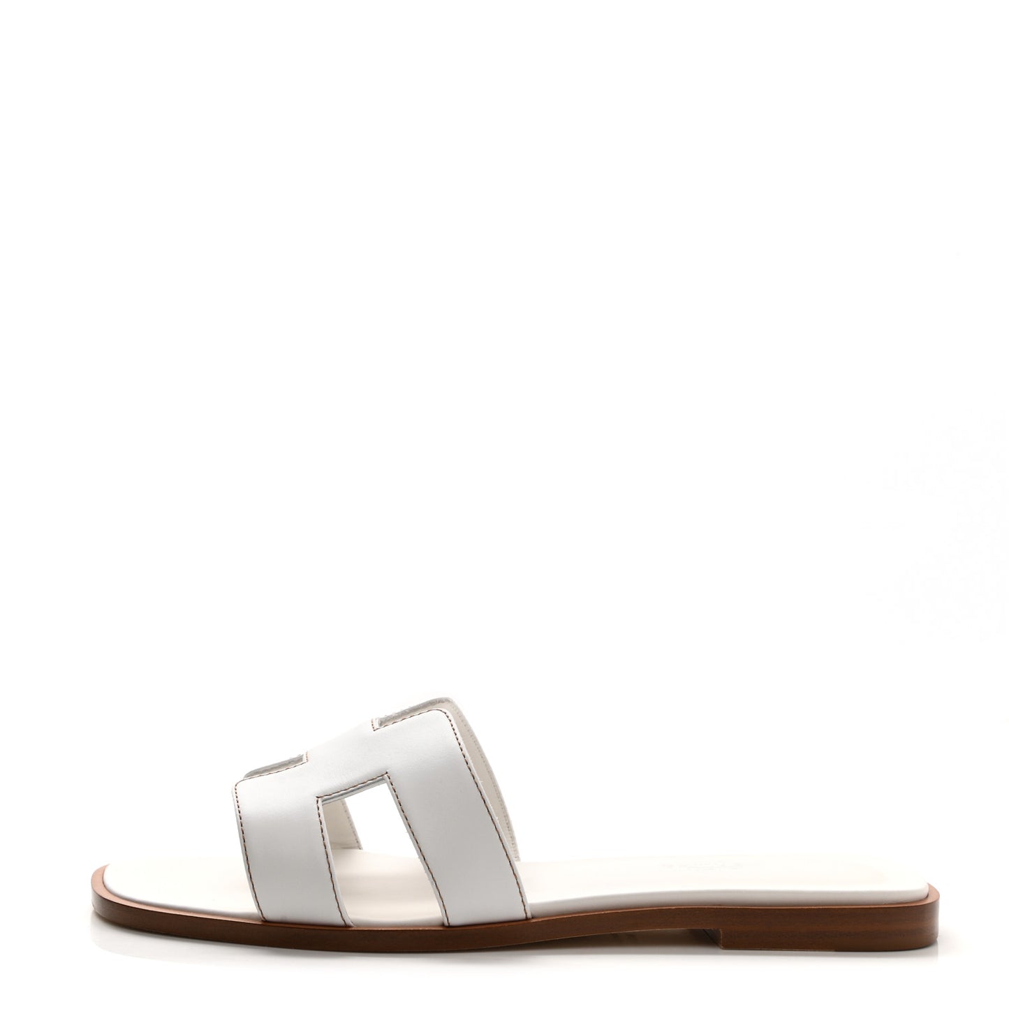 Box Calfskin Oran Sandals 37 White