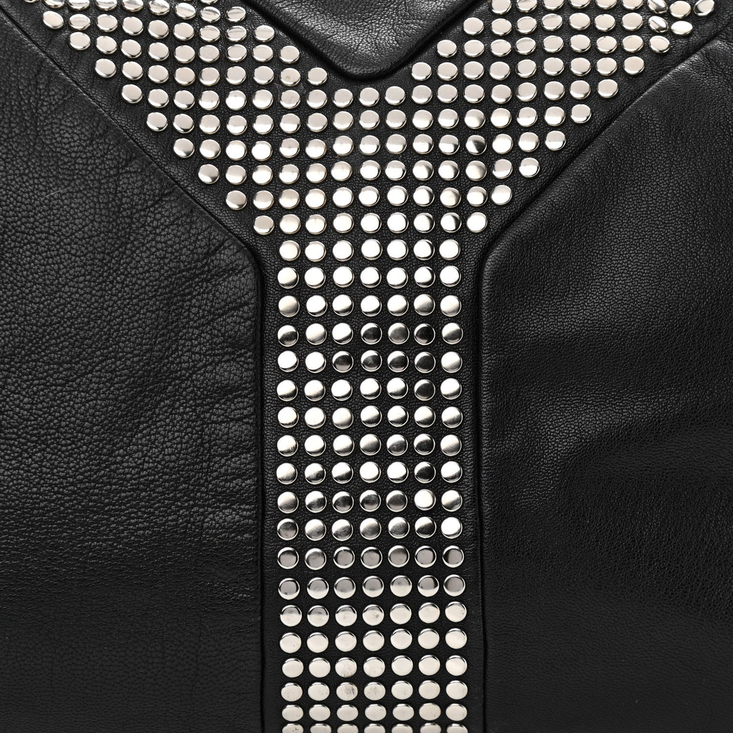 Calfskin Studded Easy Sac Black
