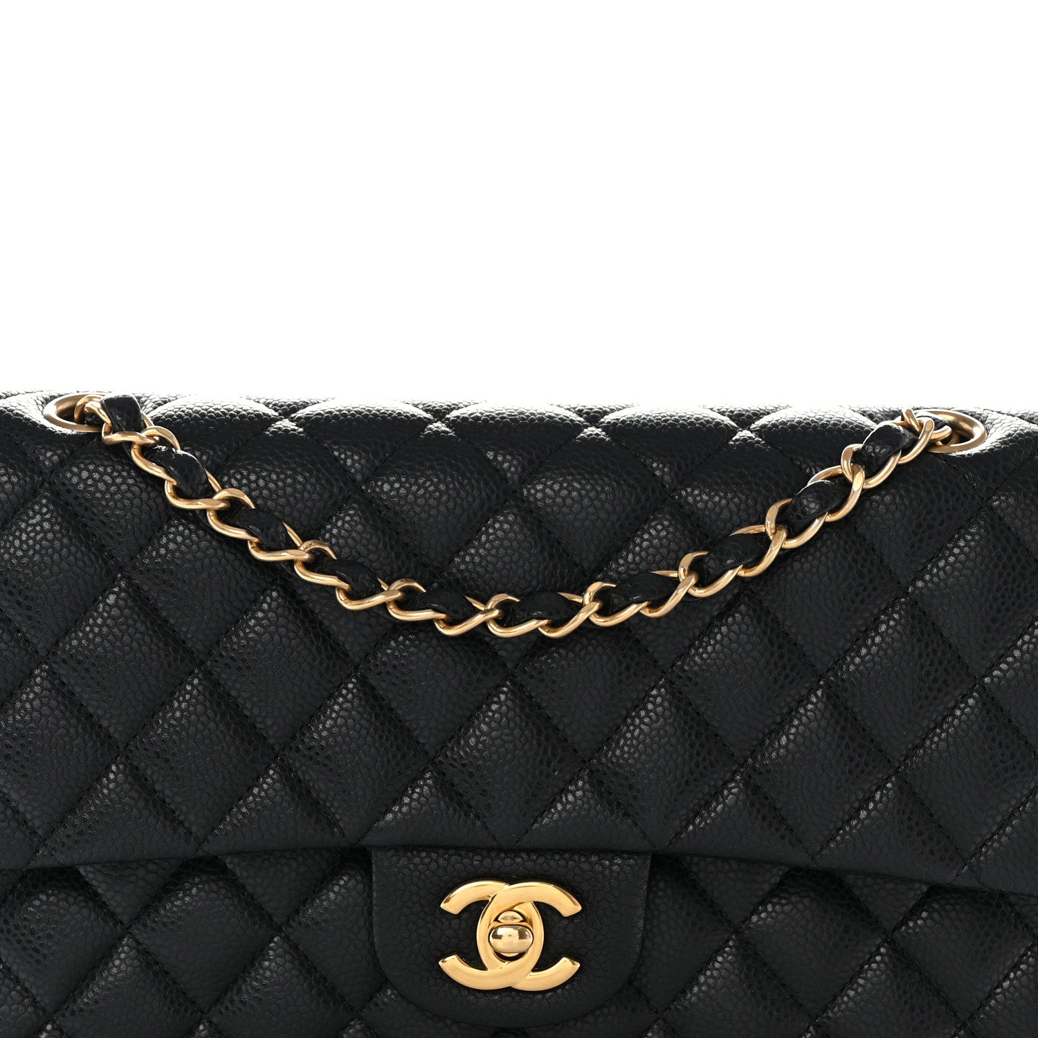Chanel Caviar Quilted Medium Double Flap Black 8 of 11