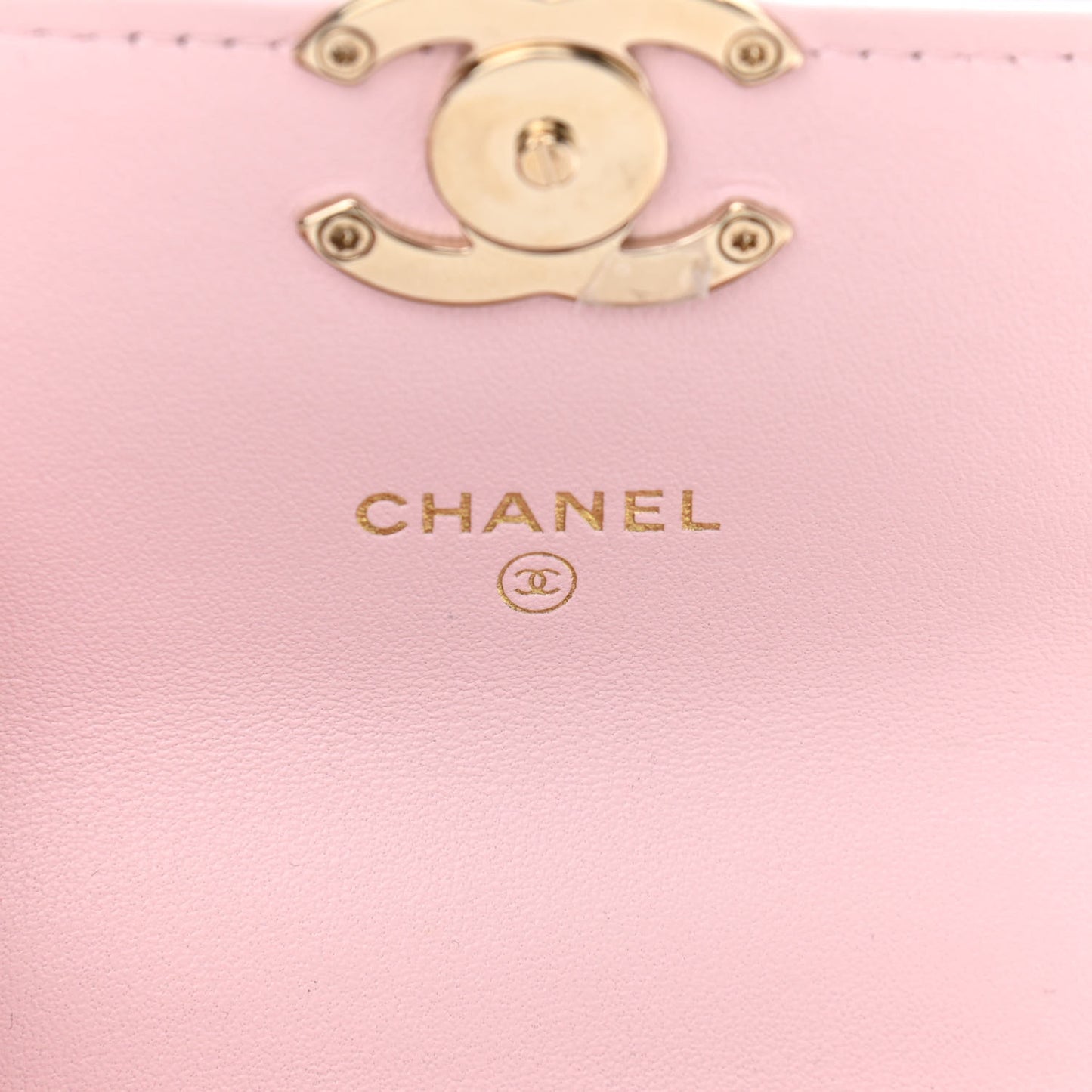 Lambskin Quilted Pick Me Up Clutch With Chain Pink