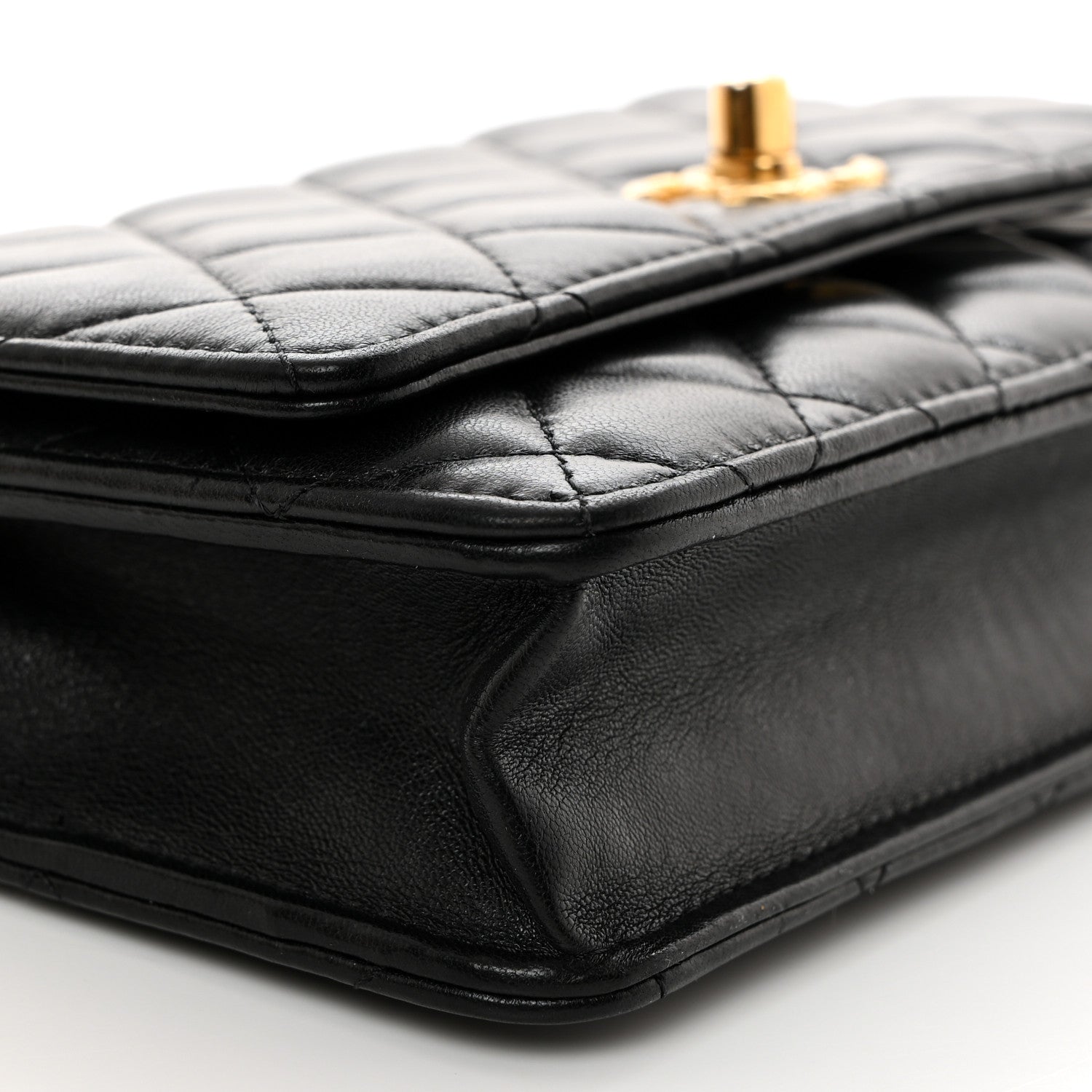 Chanel Lambskin Quilted Pillow Crush Wallet On Chain WOC Black 10 of 11