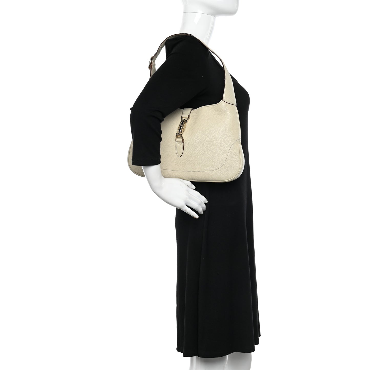 Calfskin Small Jackie O Hobo White