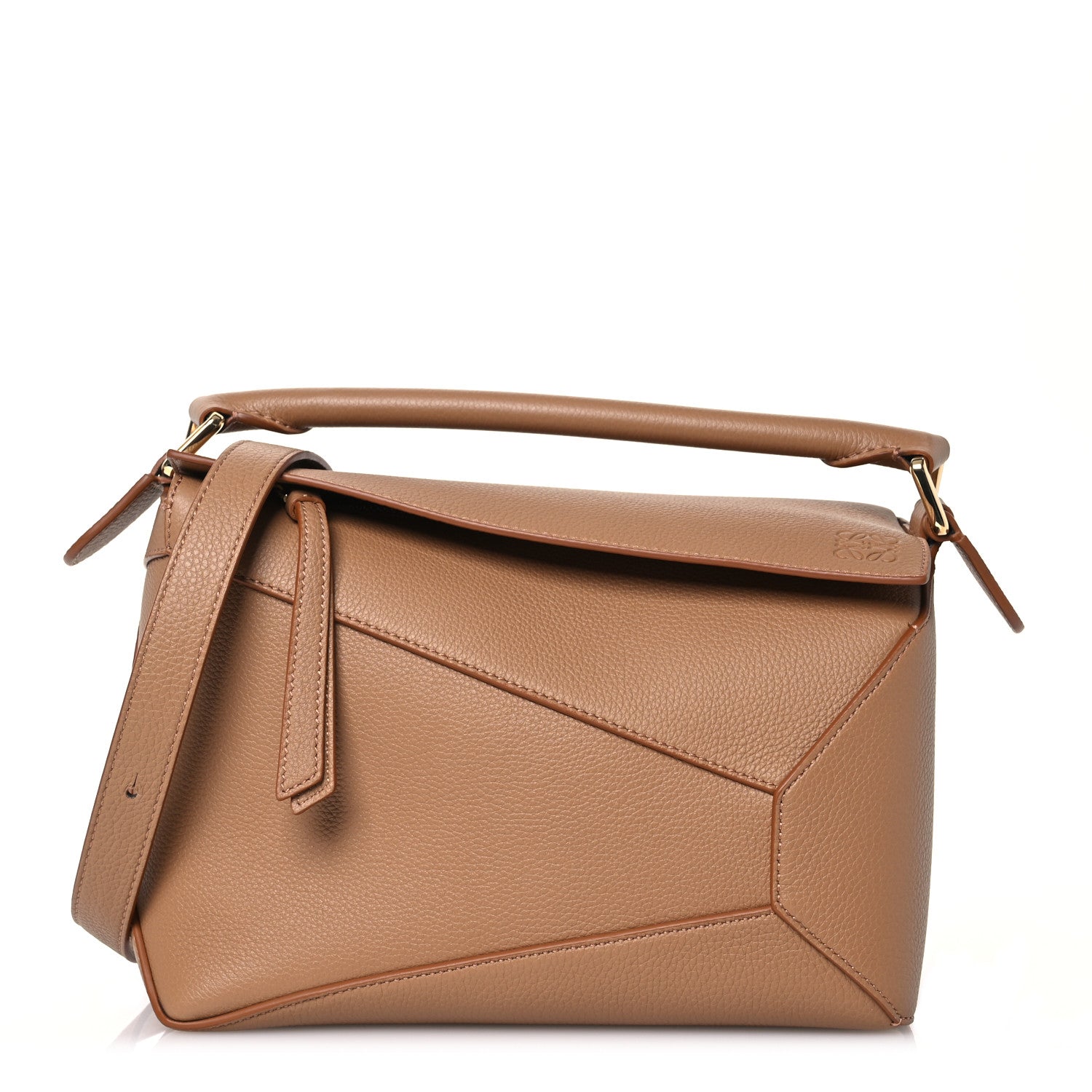 Loewe Calfskin Small Puzzle Edge Bag Toffee 1597809 – FASHIONPHILE