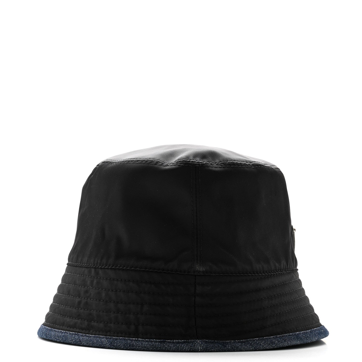 Prada Denim Re-Nylon Reversible Bucket Hat Blue Black 12 of 14