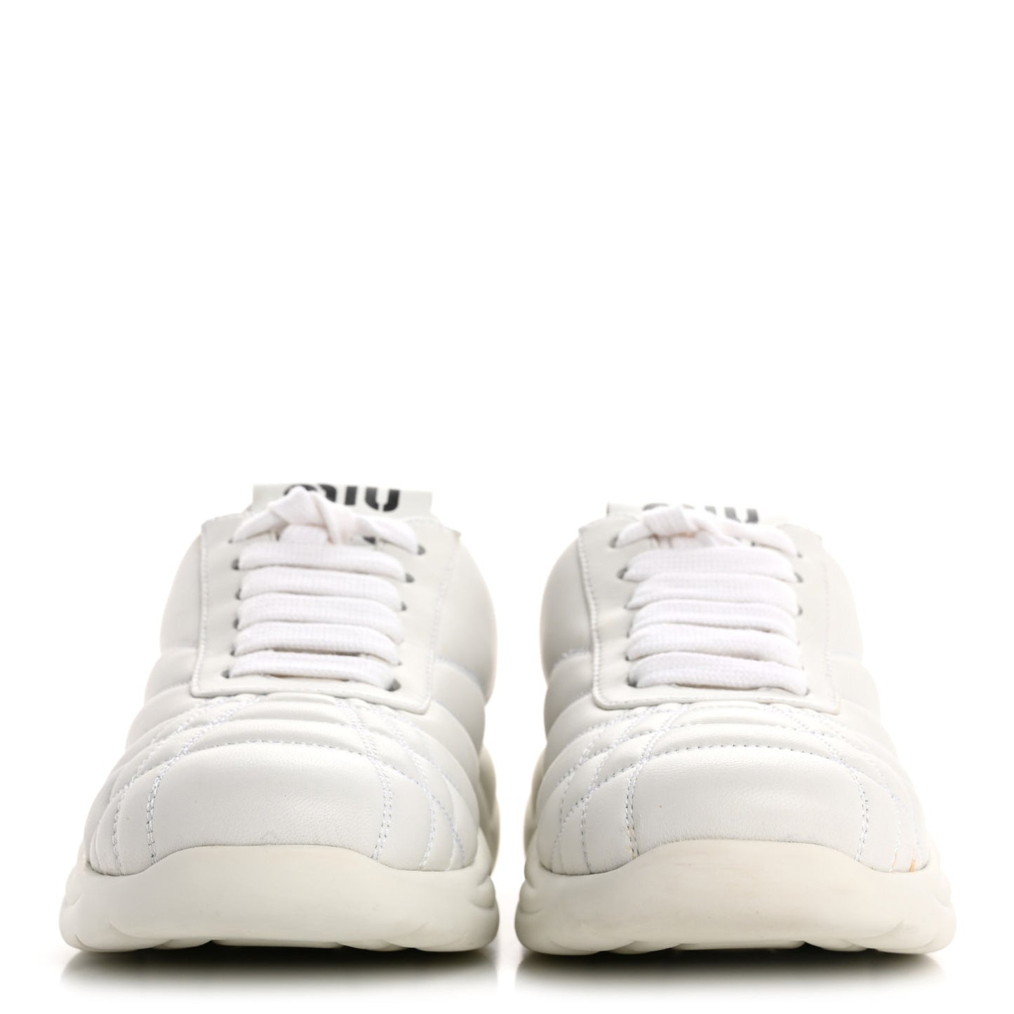 Nappa Quilted Sneakers 35 White