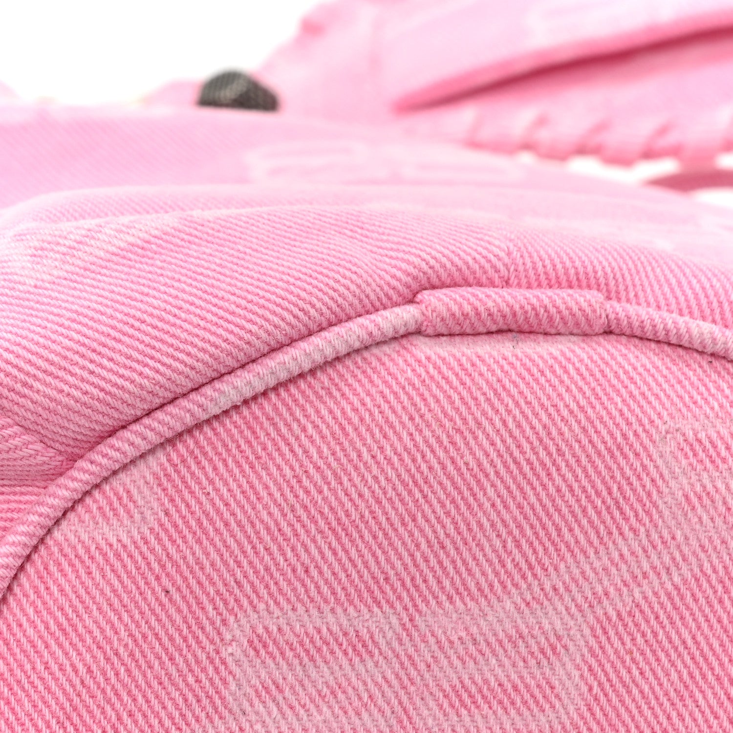 Balenciaga Washed Denim BB Monogram Le Cagole Bucket Bag XS Sweet Pink 10 of 10