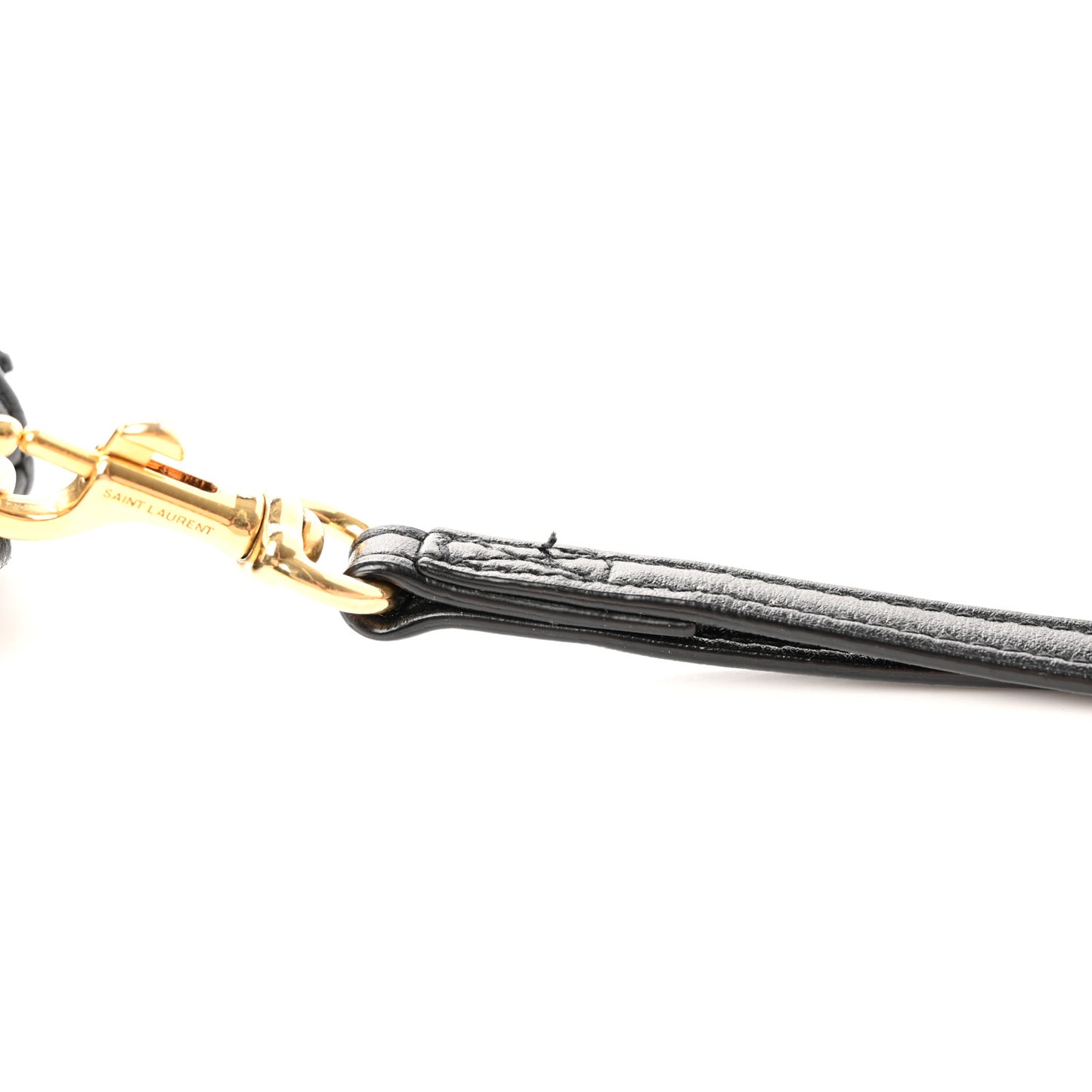 Calfskin Matelasse Chevron Monogram A5 Wristlet Black
