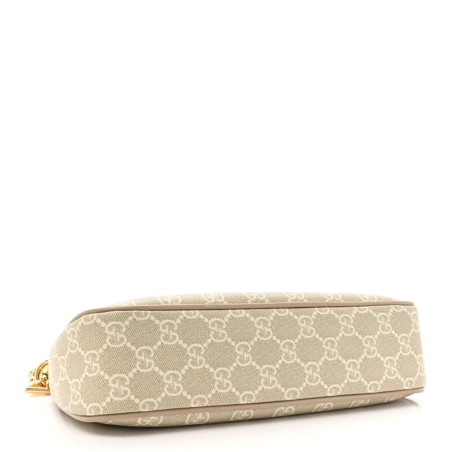 GG Supreme Monogram Textured Dollar Calfskin Web Small Ophidia GG Handbag Beige Mystic White Oatmeal
