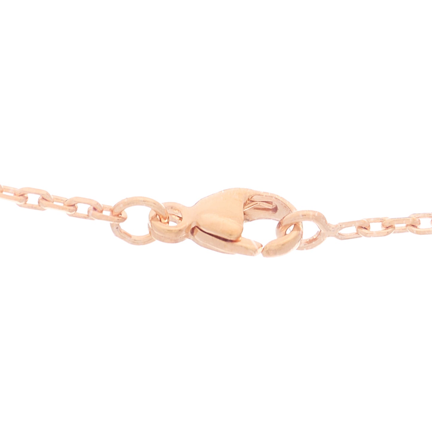 Lacquered Rose Gold Mini Pop H Pendant Necklace Black