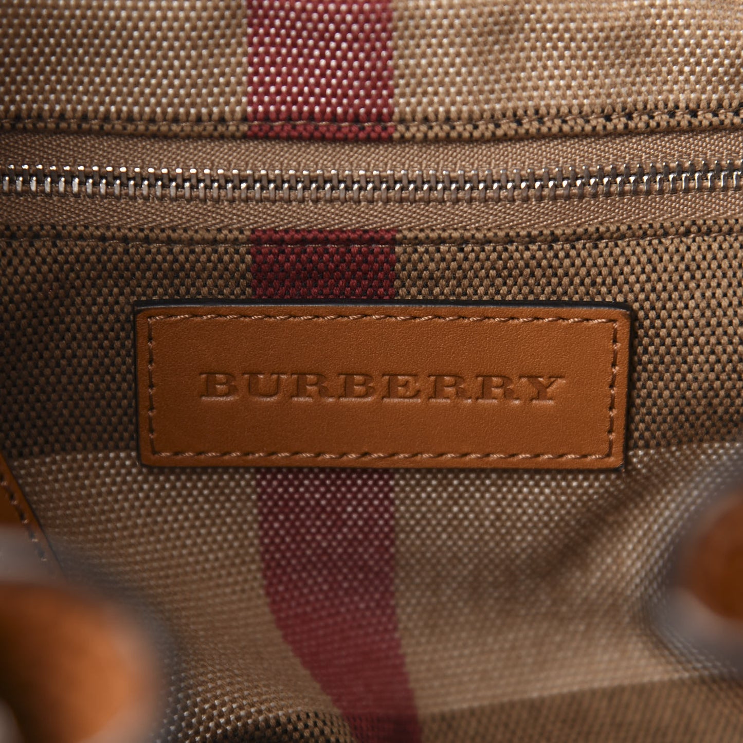 Grainy Calfskin House Check Small Maidstone Saddle Brown