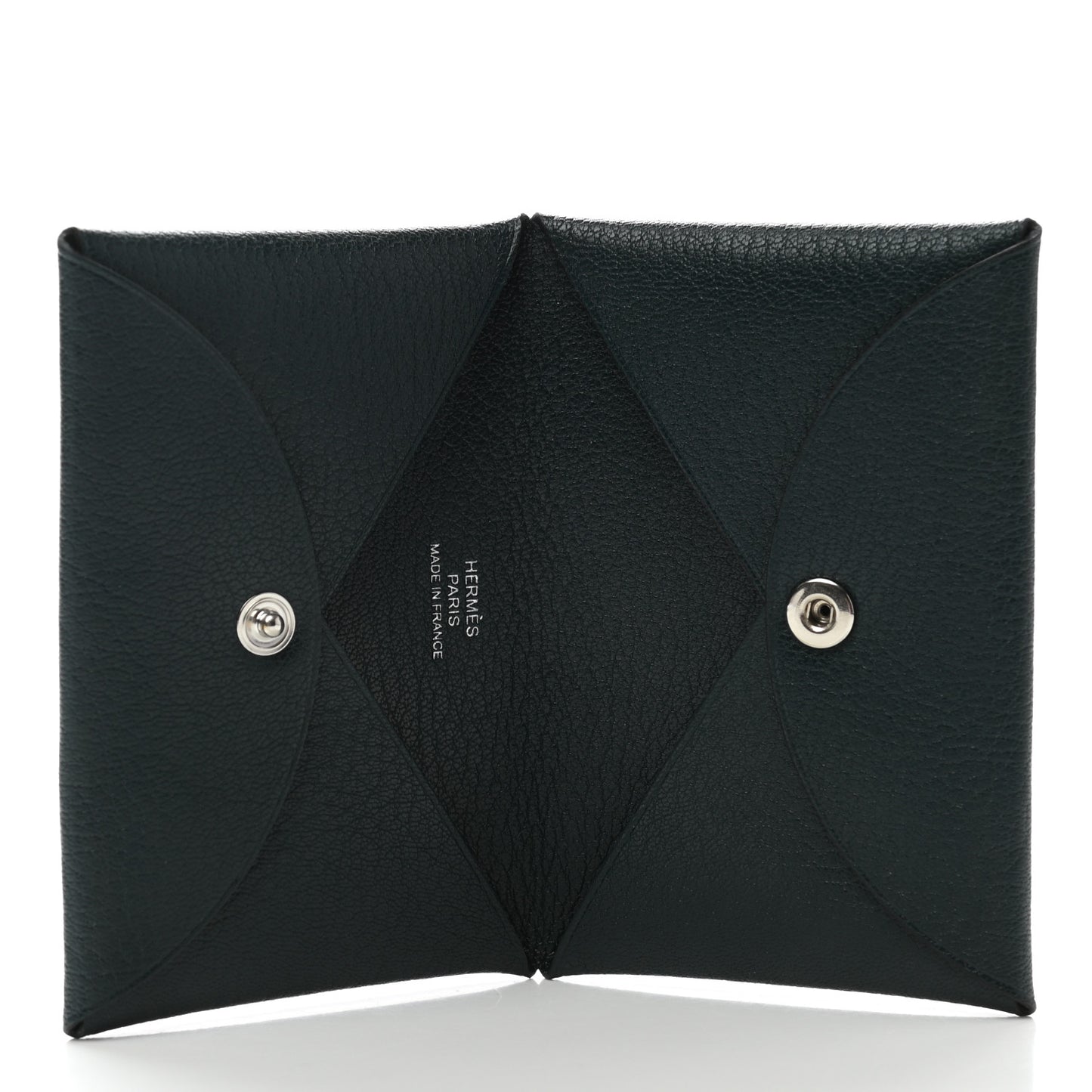 Chevre Mysore Calvi Card Case Vert Cypress