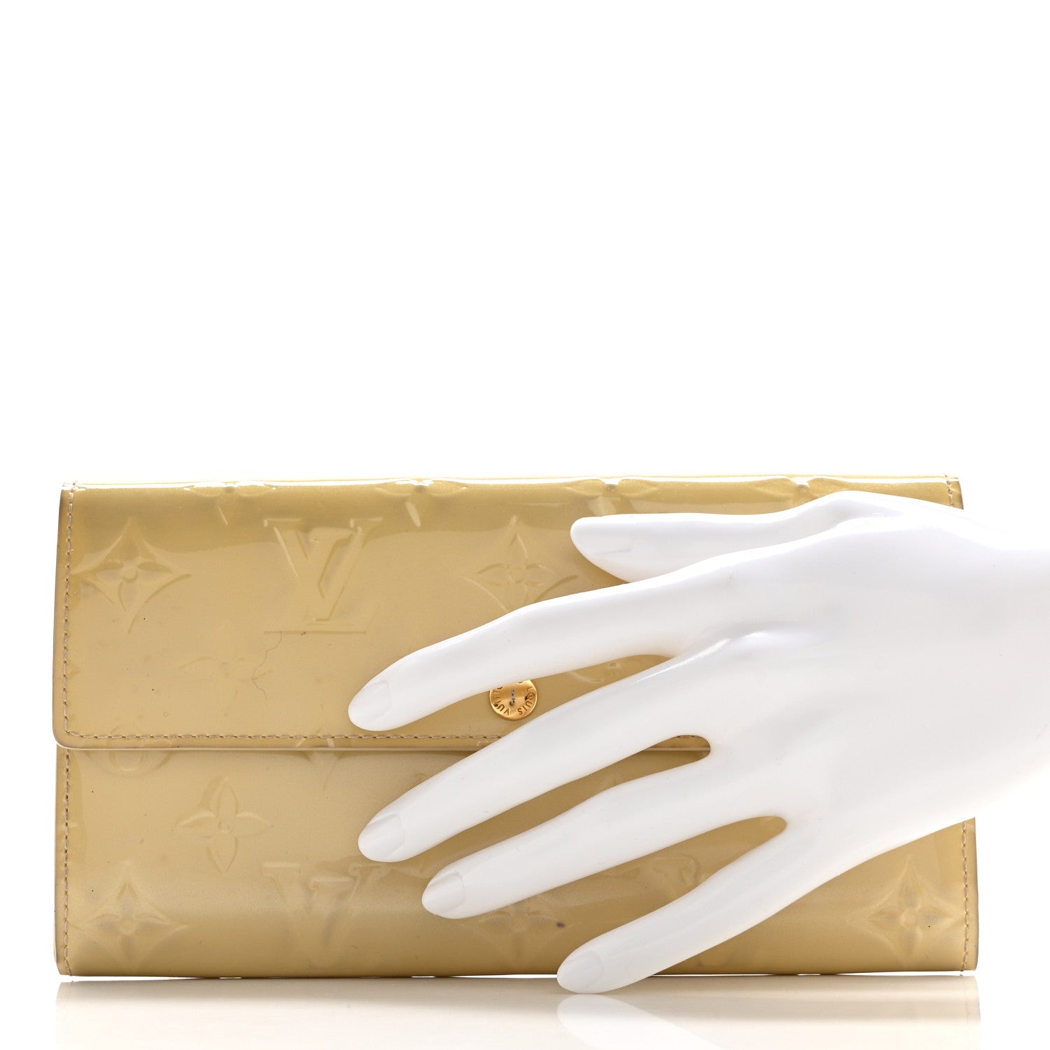 Louis Vuitton Vernis Sarah Wallet Blanc Corail 2 of 10