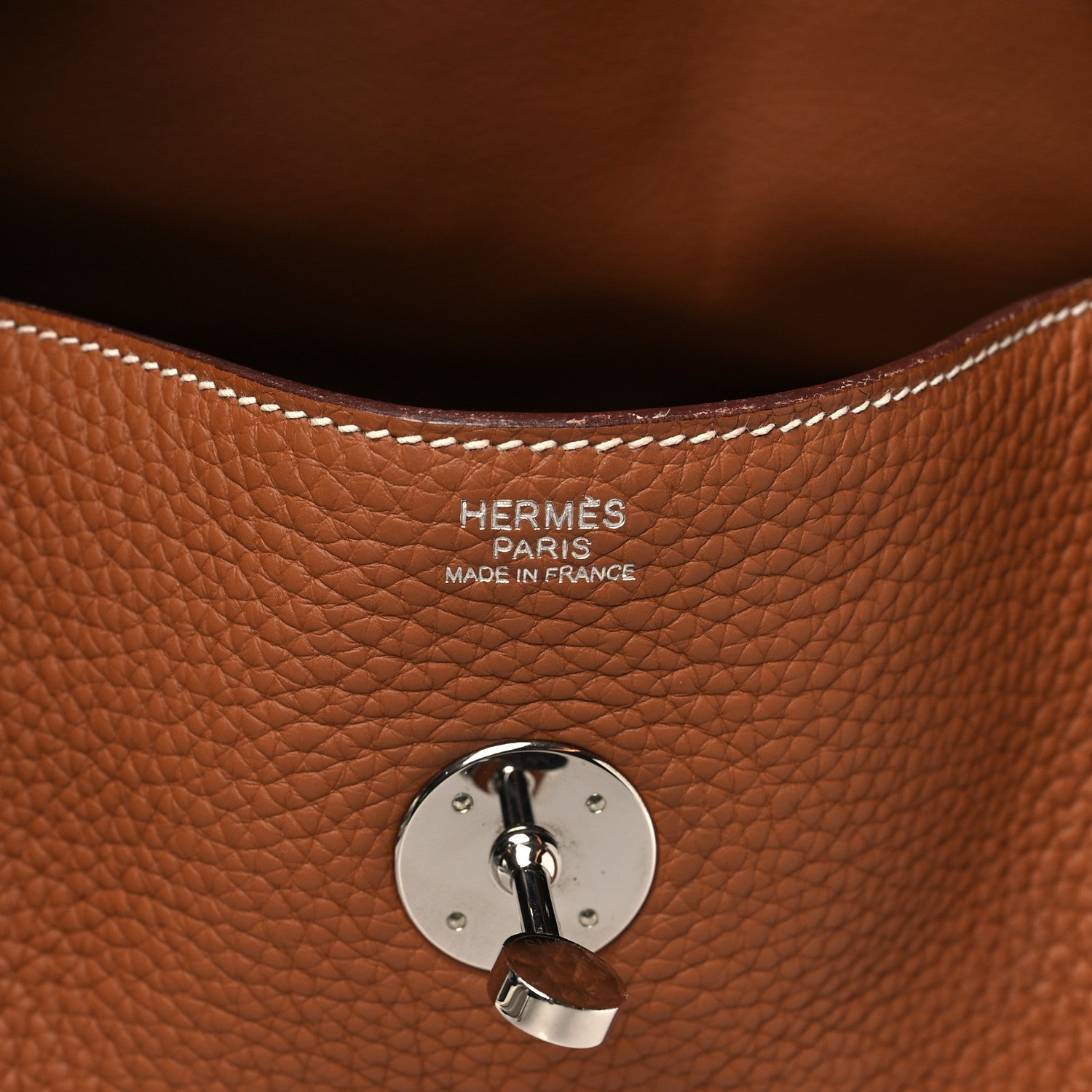 Hermes Taurillon Clemence Lindy 30 Gold 6 of 10
