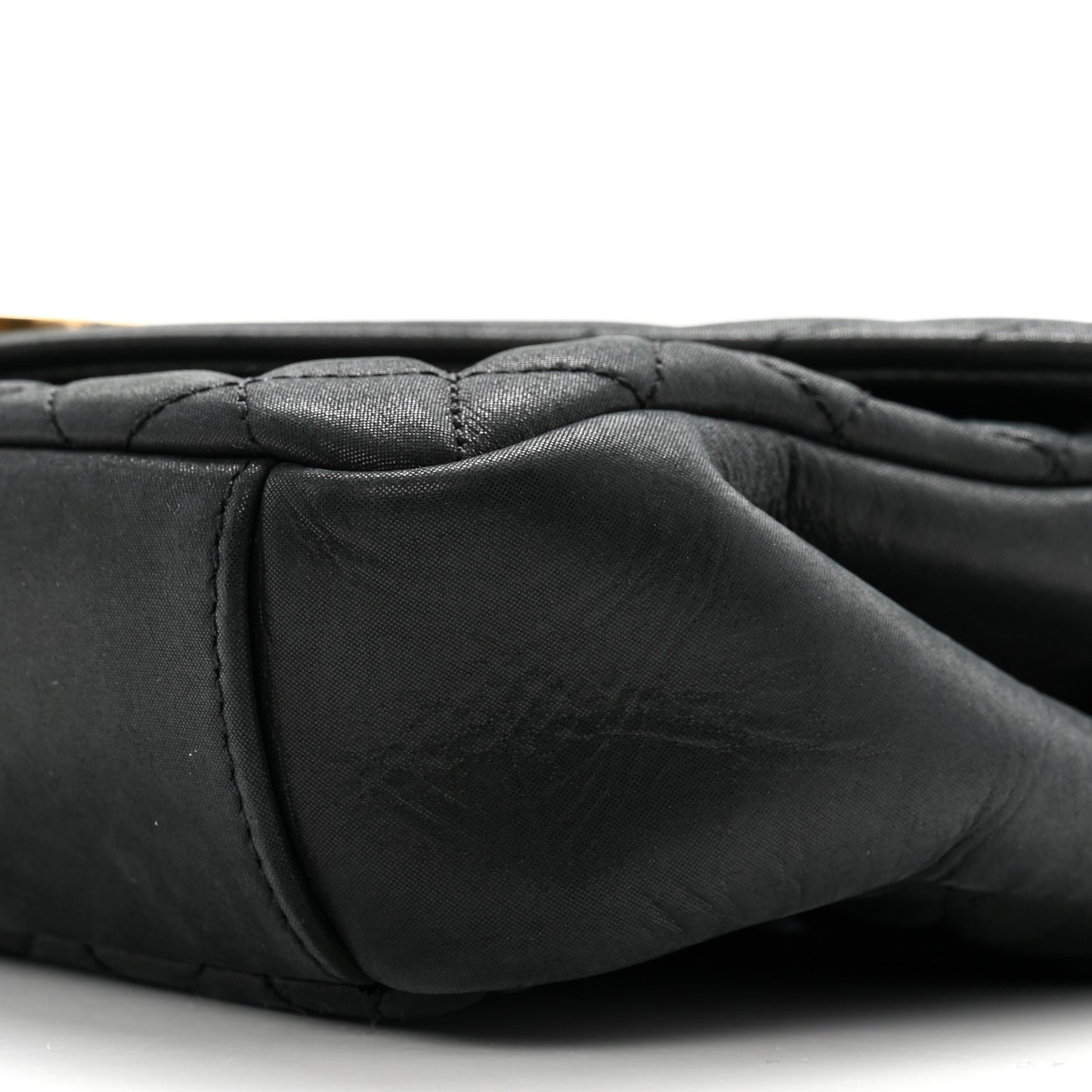 Calfskin Mixed Matelasse Triquilt Small Monogram Satchel Black