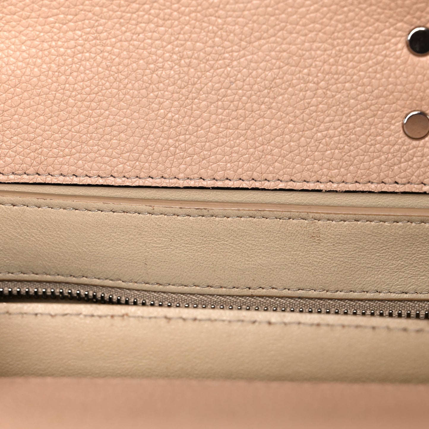 Grained Calfskin Small Horizon Satchel Powder