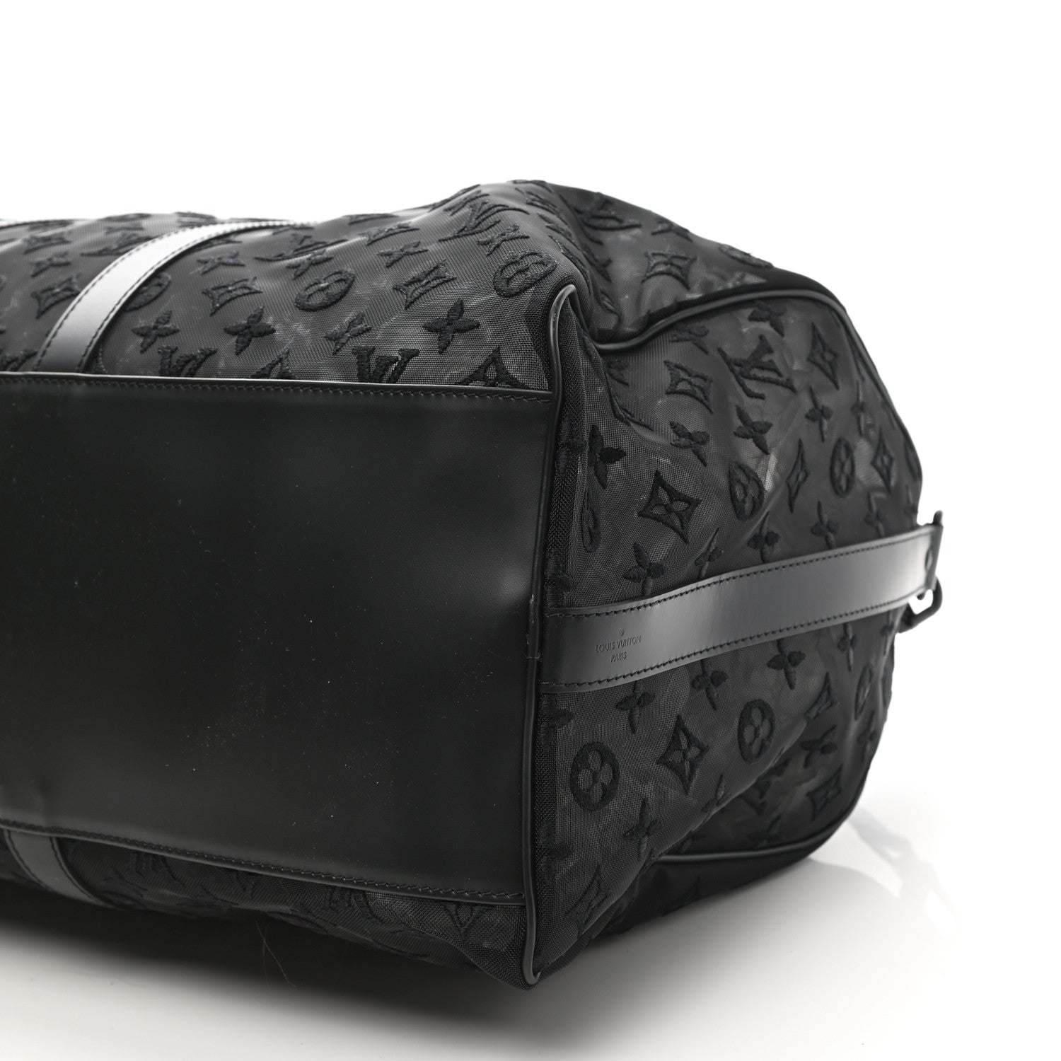 Louis Vuitton Monogram See Through Keepall Bandouliere 50 Black 10 of 14