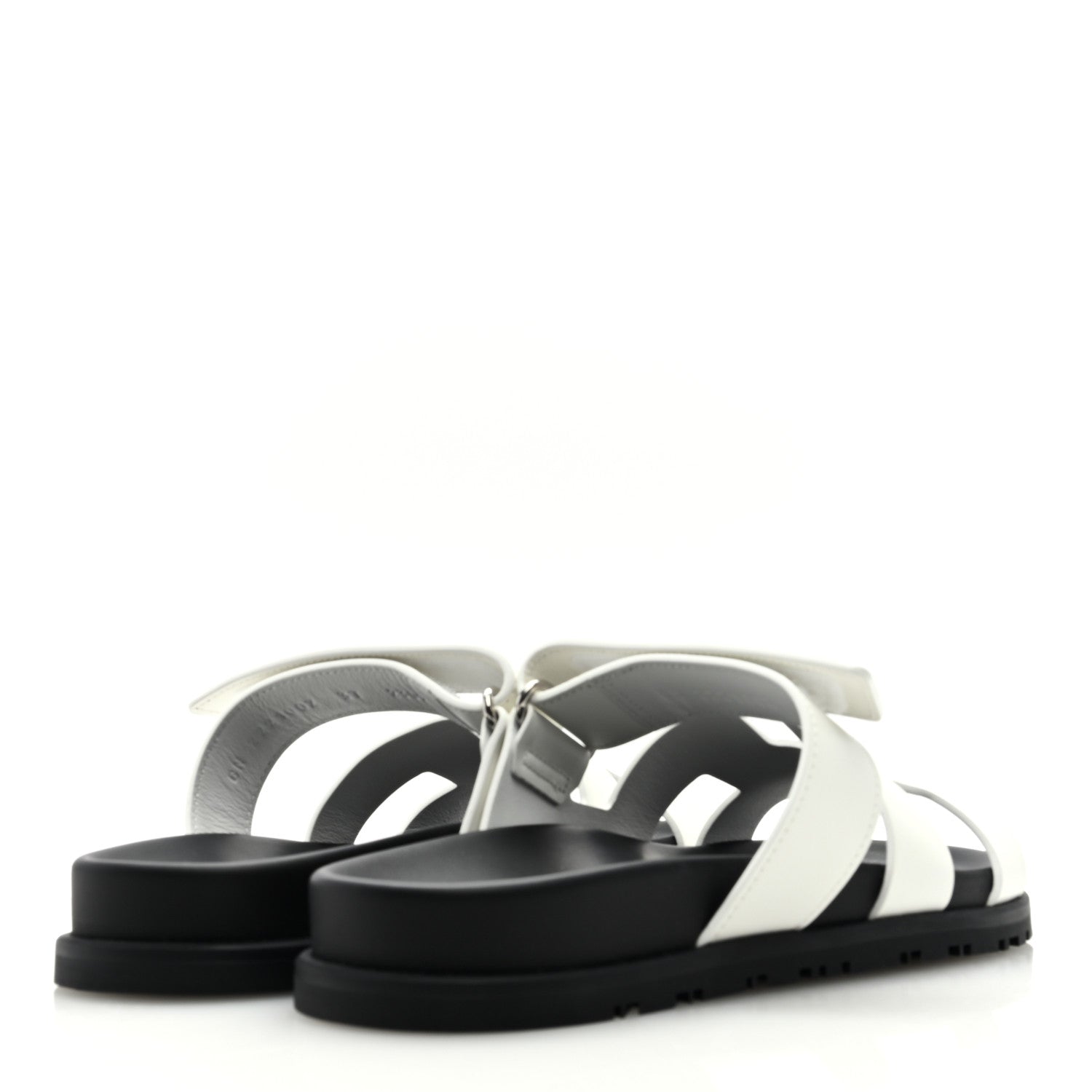 Hermes Calfskin Womens Chypre Sandals 37 White 4 of 8