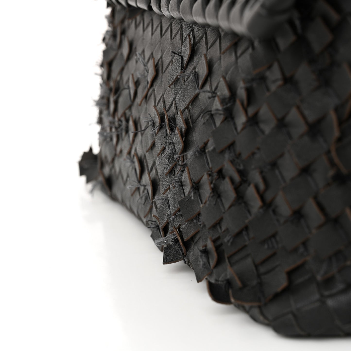 Nappa Intrecciato Fringe Flap Grey