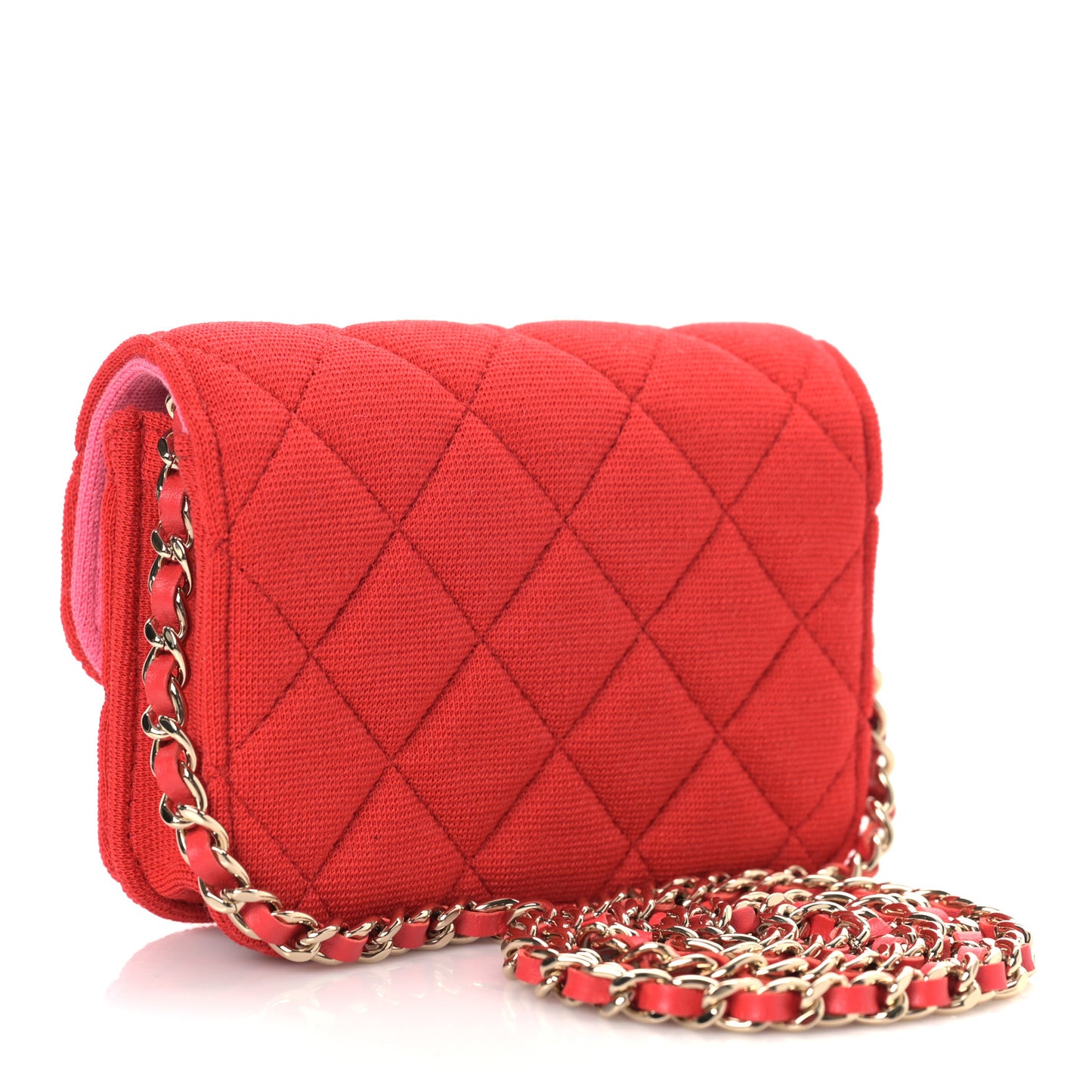 Jersey Quilted Micro Mini Flap Red