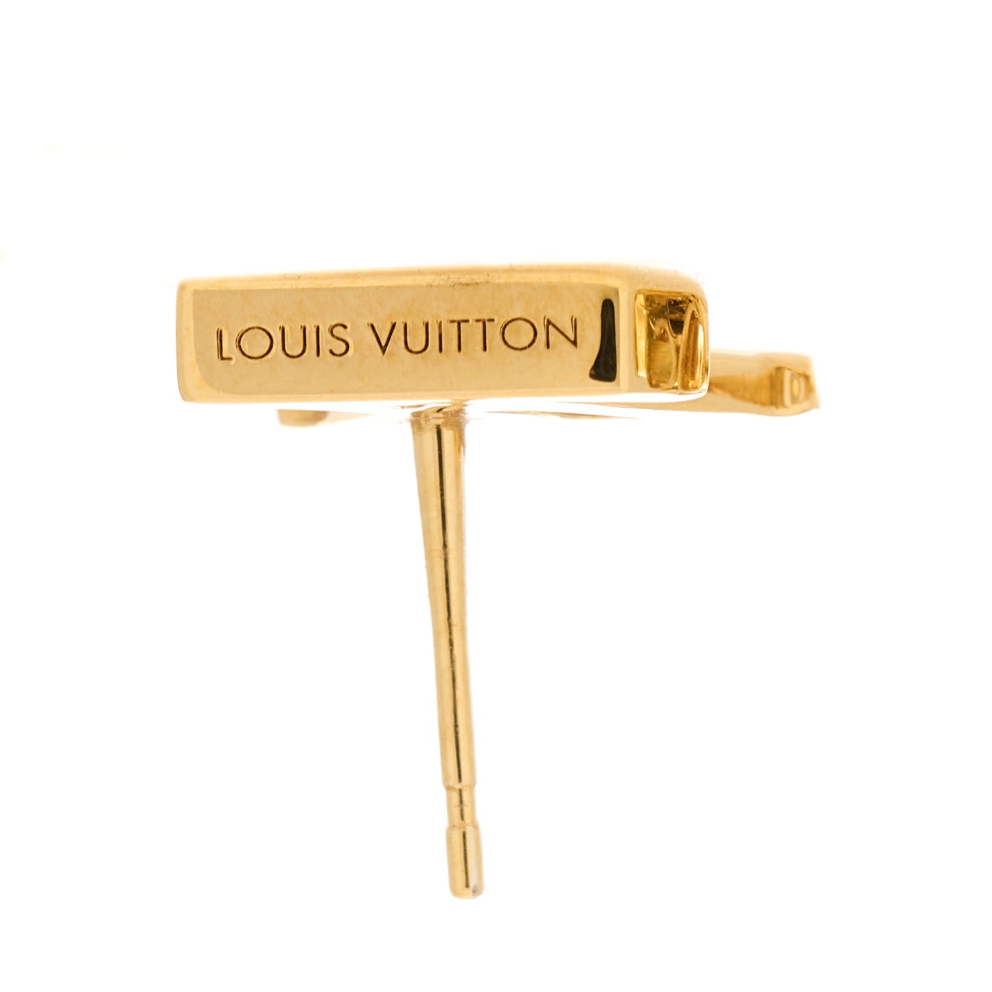 LOUIS VUITTON Metal LV Iconic Earrings Gold