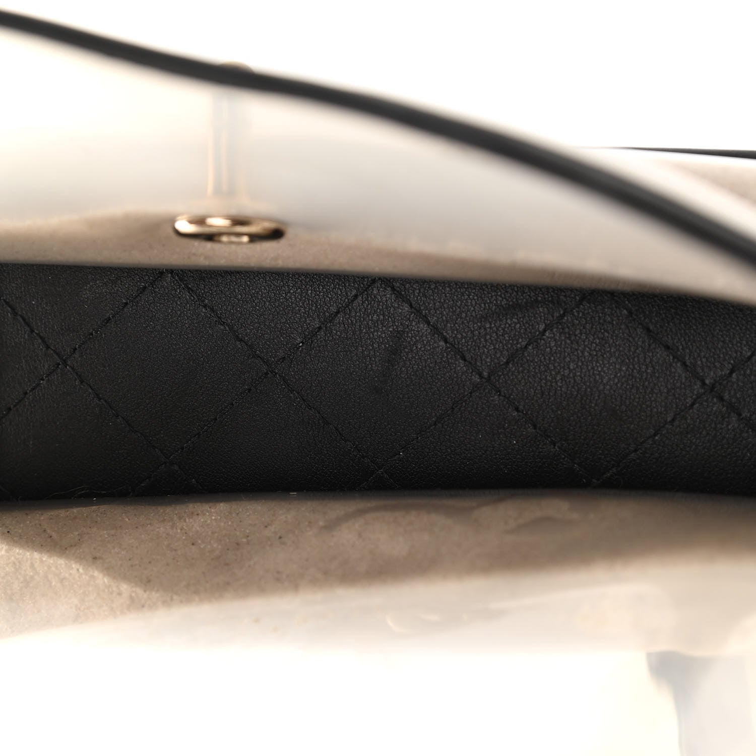 Chanel Lambskin PVC Sand By The Sea Flap With Pearl Strap Black 9 of 11