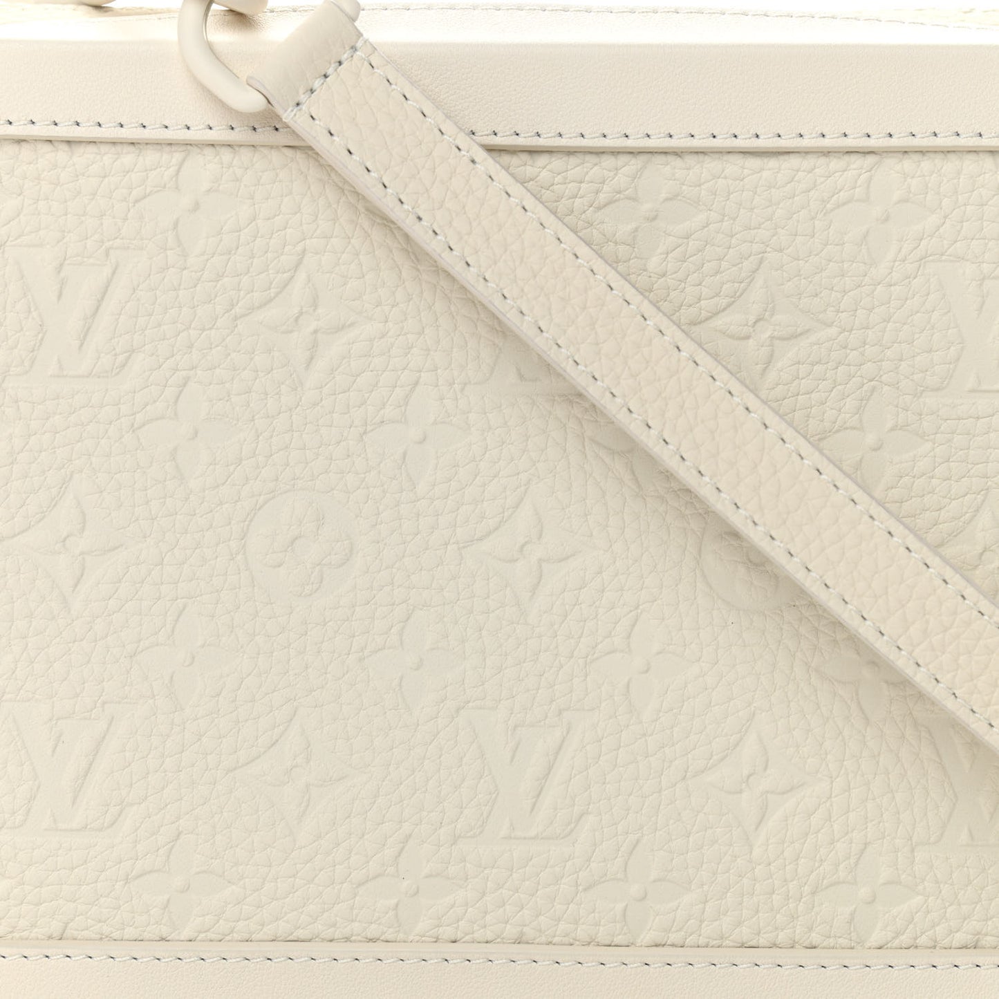 Taurillon Monogram Solar Ray Soft Trunk Powder White