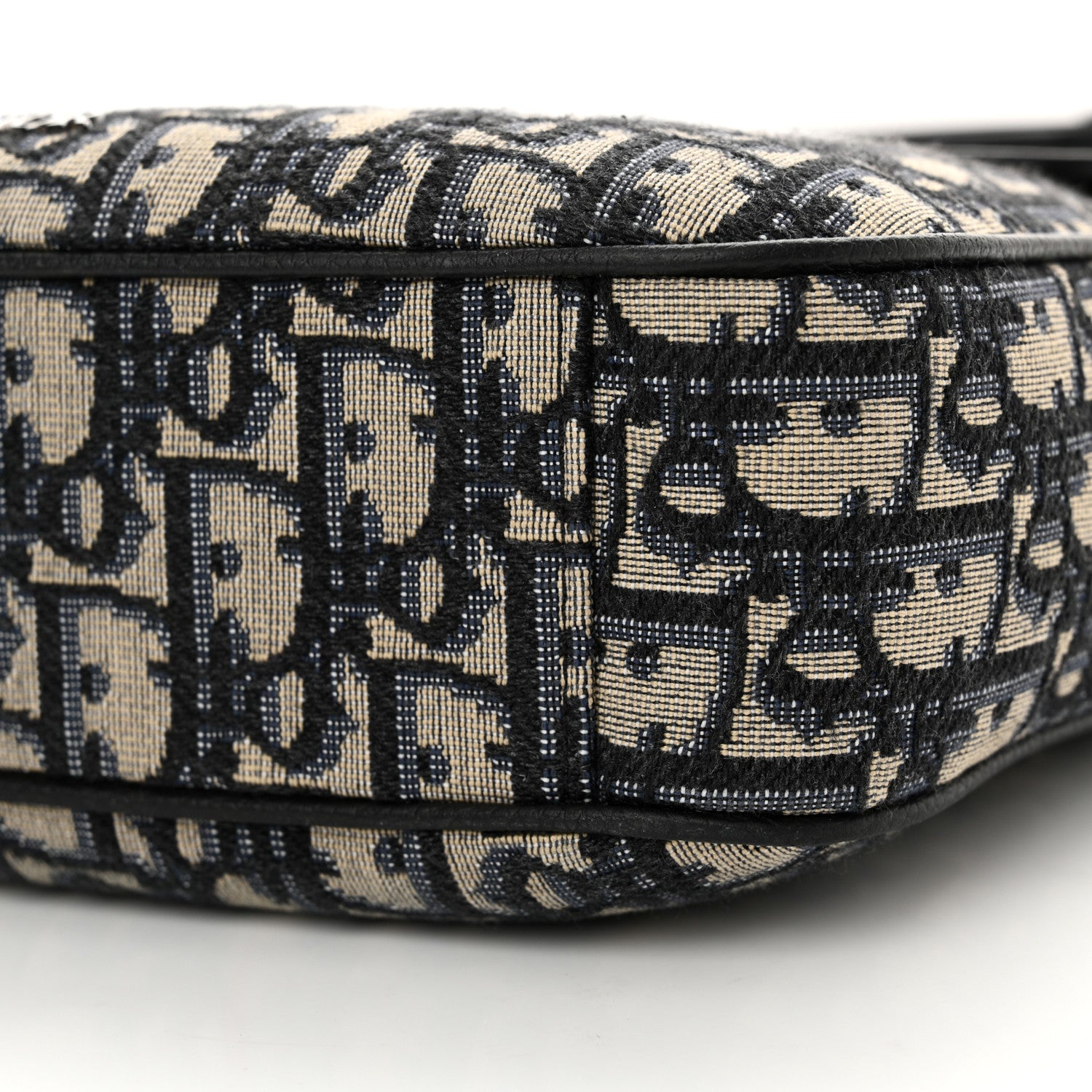 Christian Dior Grained Calfskin Oblique Mini Saddle Messenger Black 10 of 12