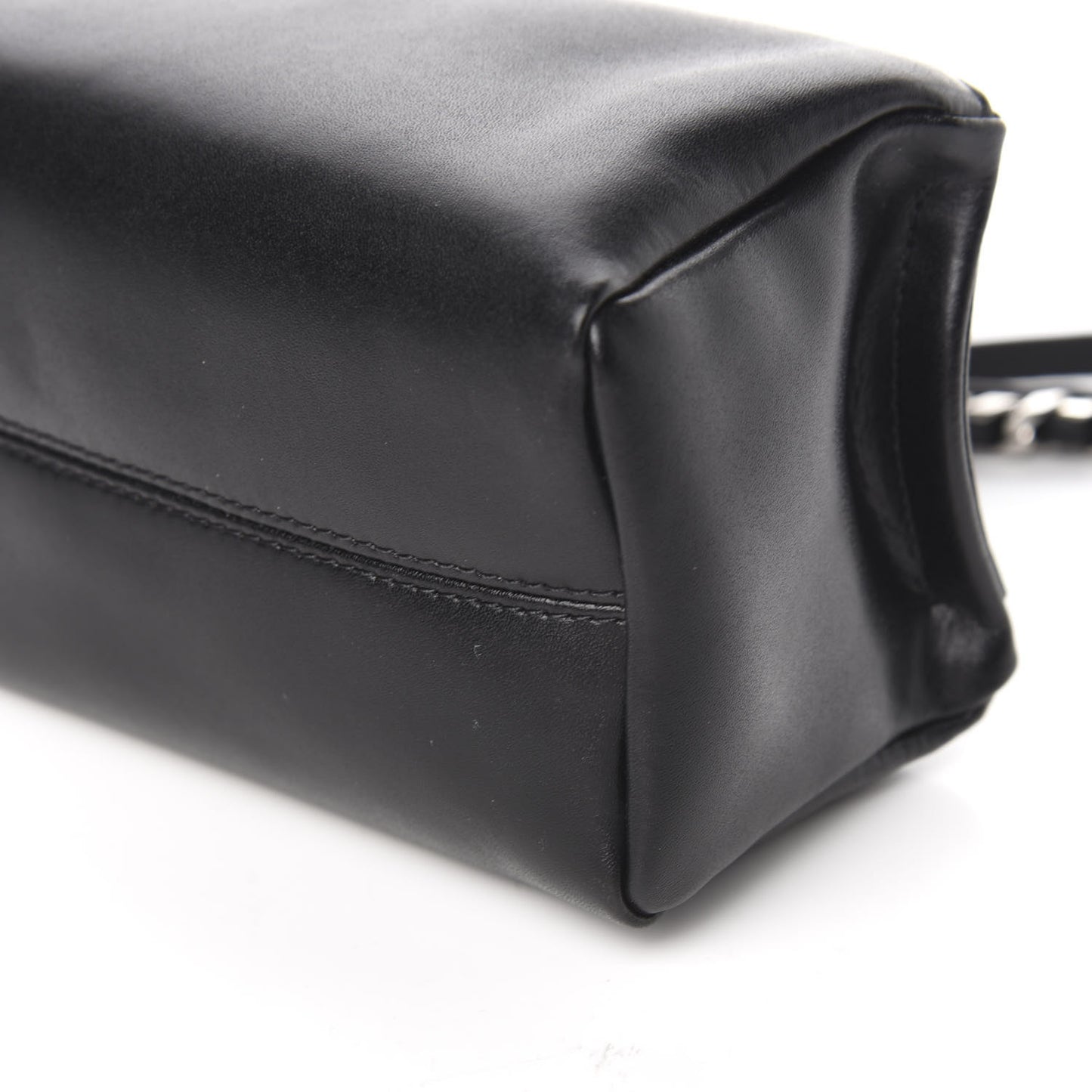 Calfskin Star Pandora Wristlet Black