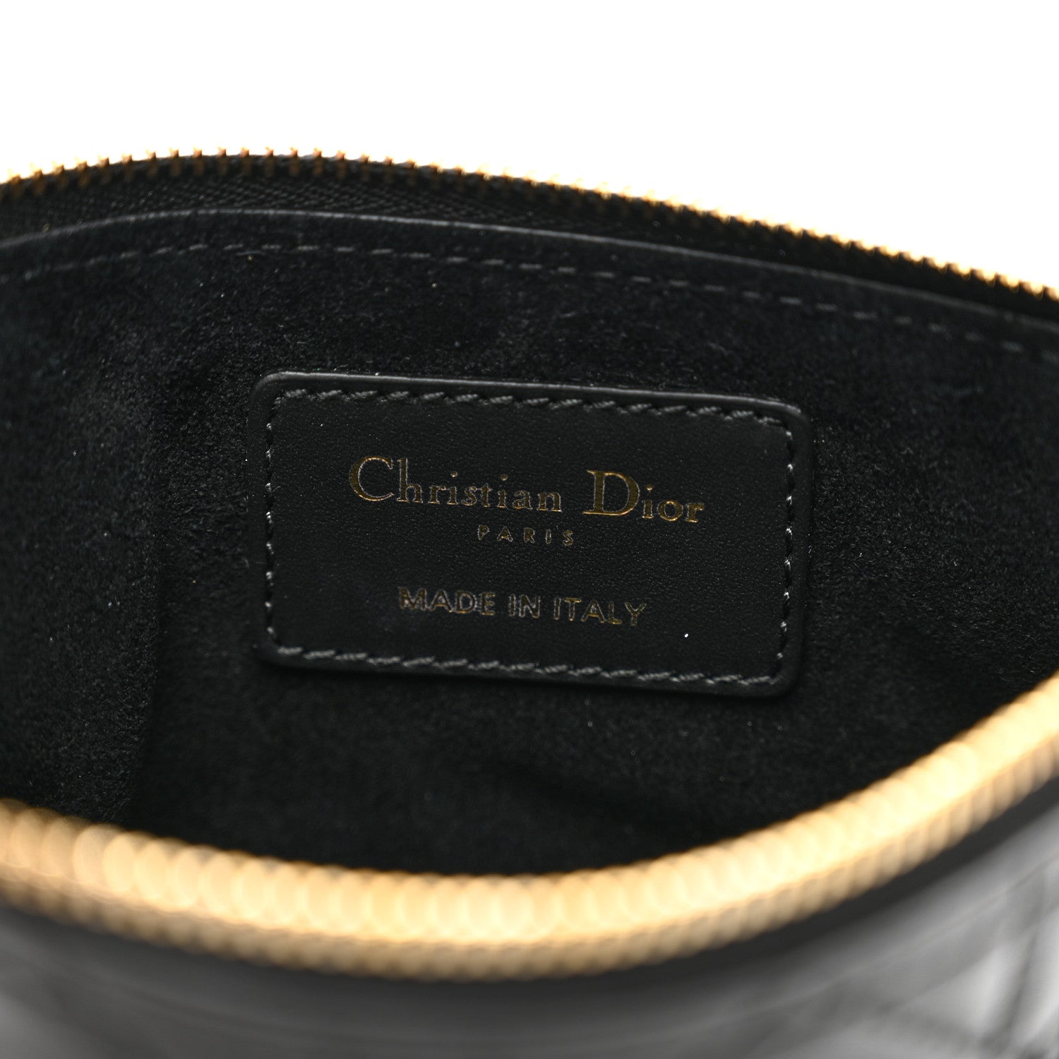 Christian Dior Calfskin Macrocannage Toujours Pouch Black 6 of 6