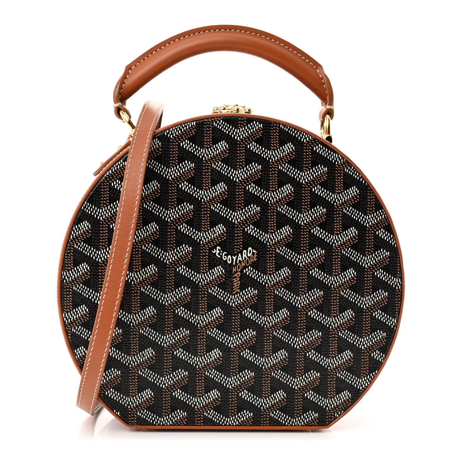 Goyardine Alto Hatbox Black Gold
