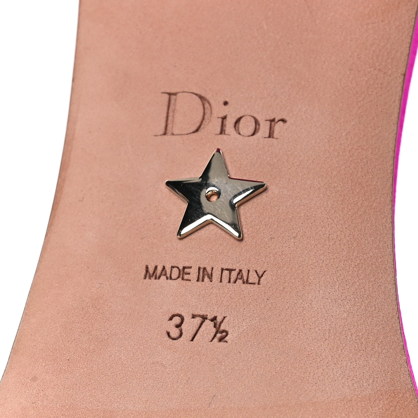 Satin Dioriviera Embroidered Dway 35mm Slide Sandals 37.5 Rani Pink