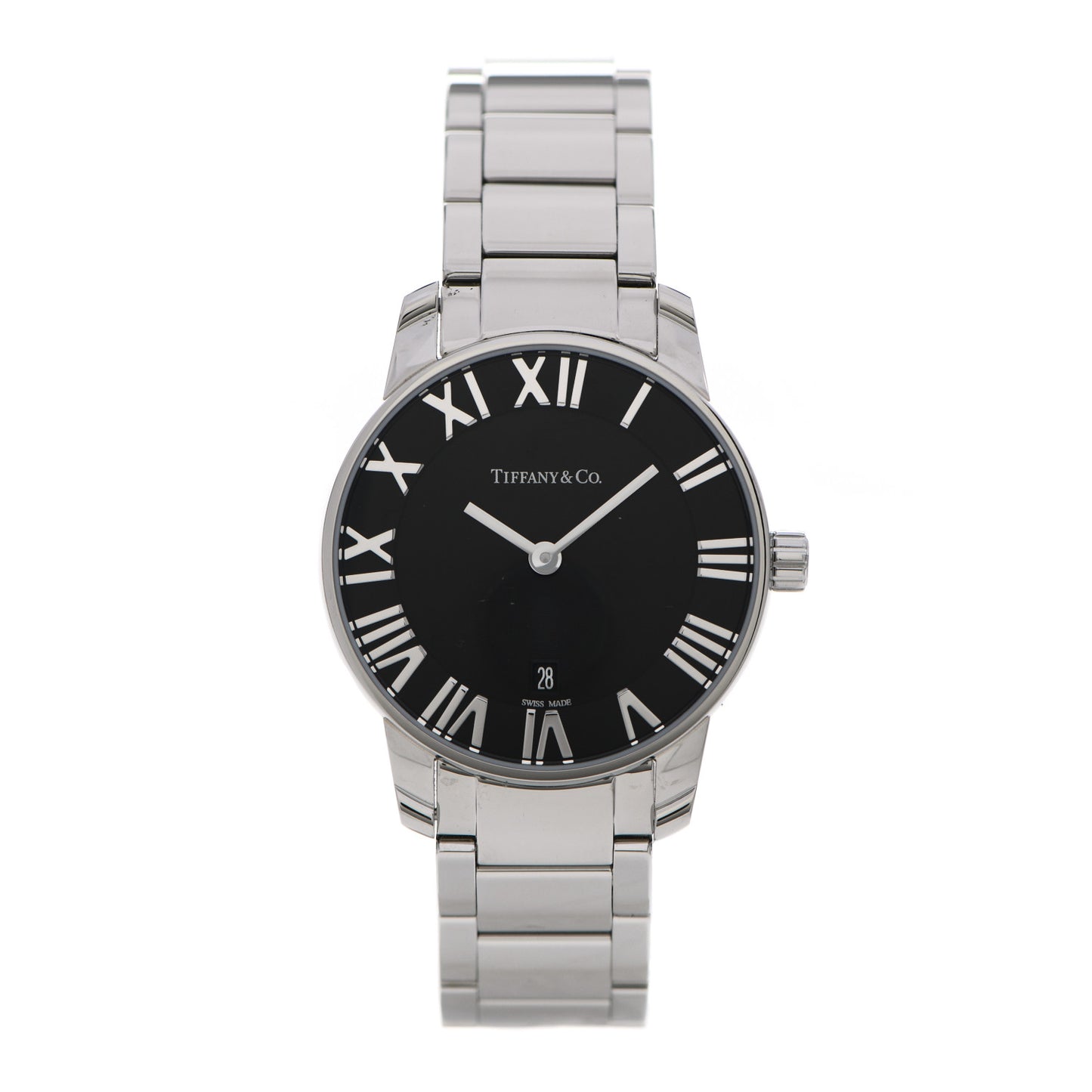 Stainless Steel 29mm Atlas 2-Hand Quartz Watch Black