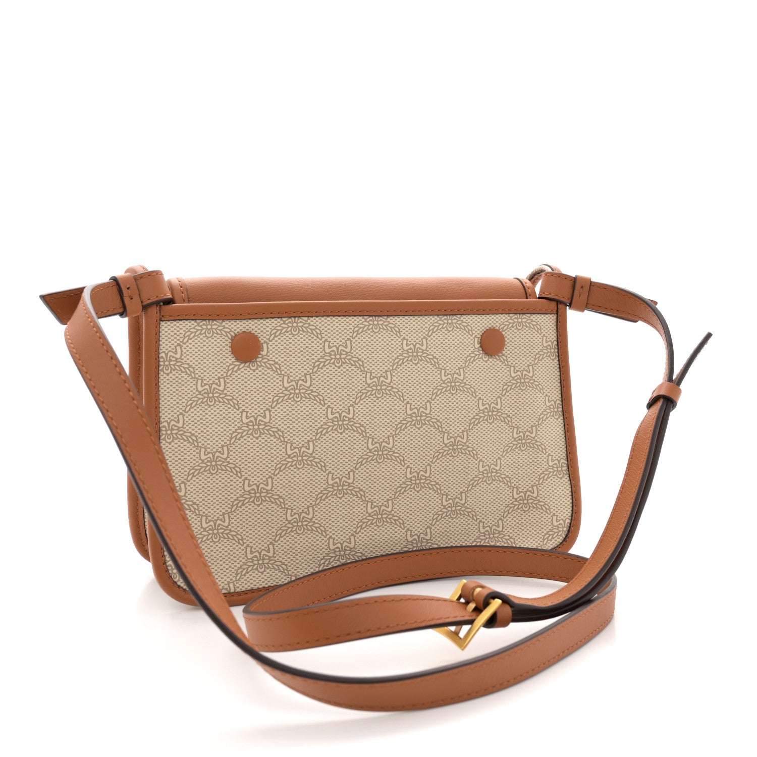 MCM Lauretos Nappa Small Himmel Crossbody Oatmeal 4 of 12