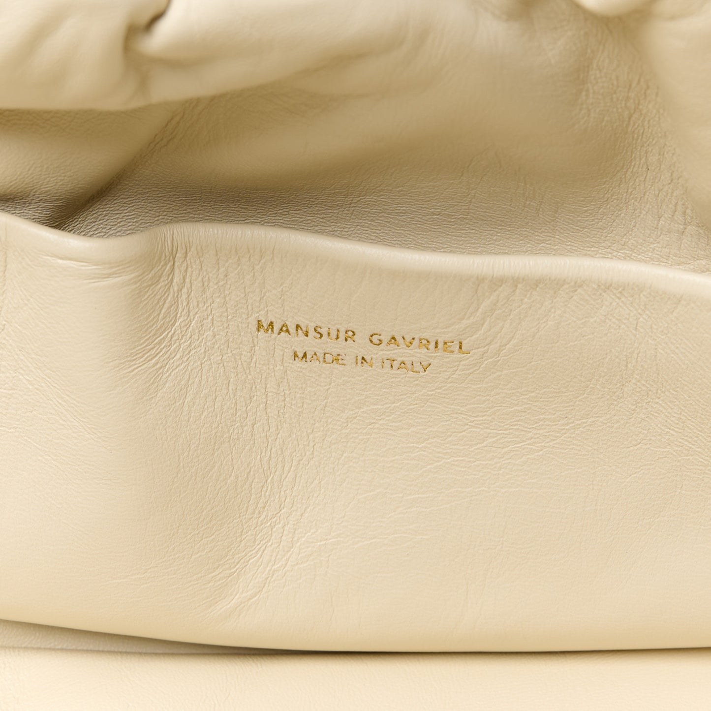 Lambskin Cloud Clutch White