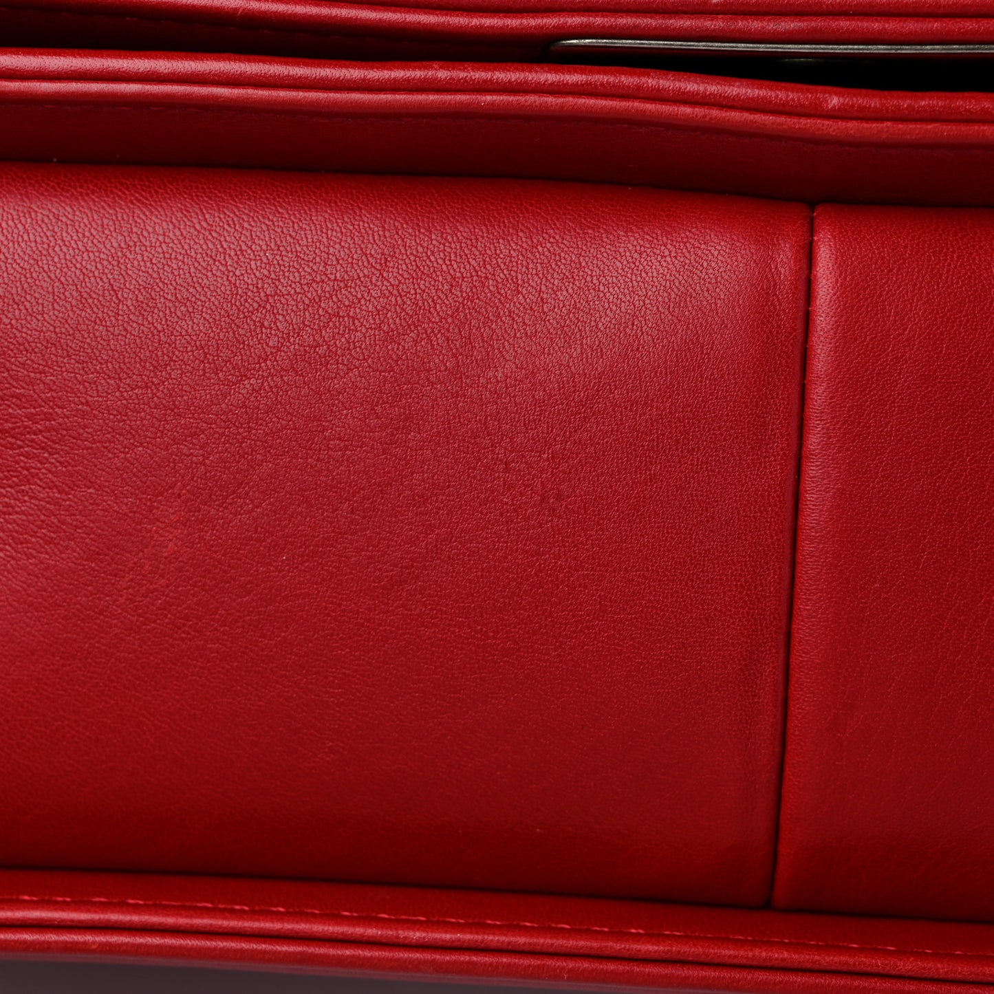 Calfskin Quilted Medium Boy Flap Red