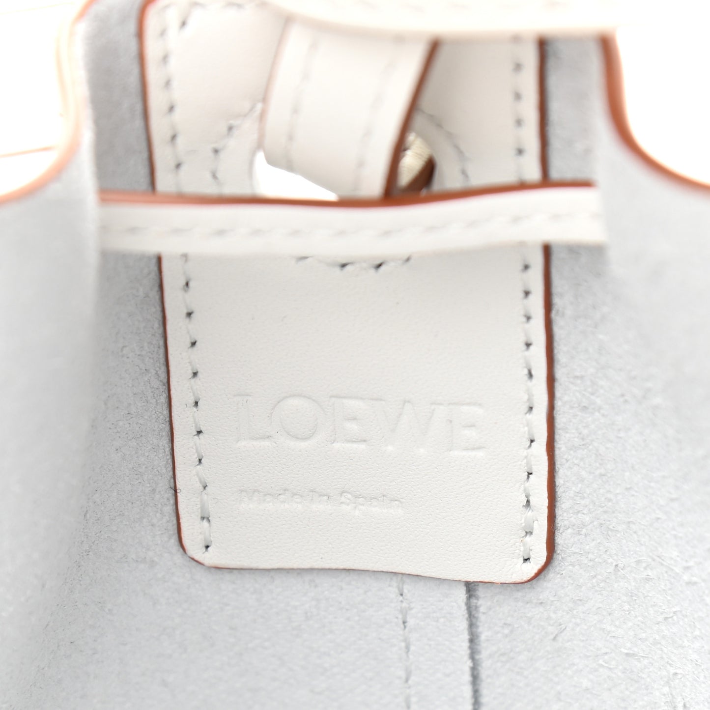 Calfskin Nano Balloon Bucket Bag Soft White