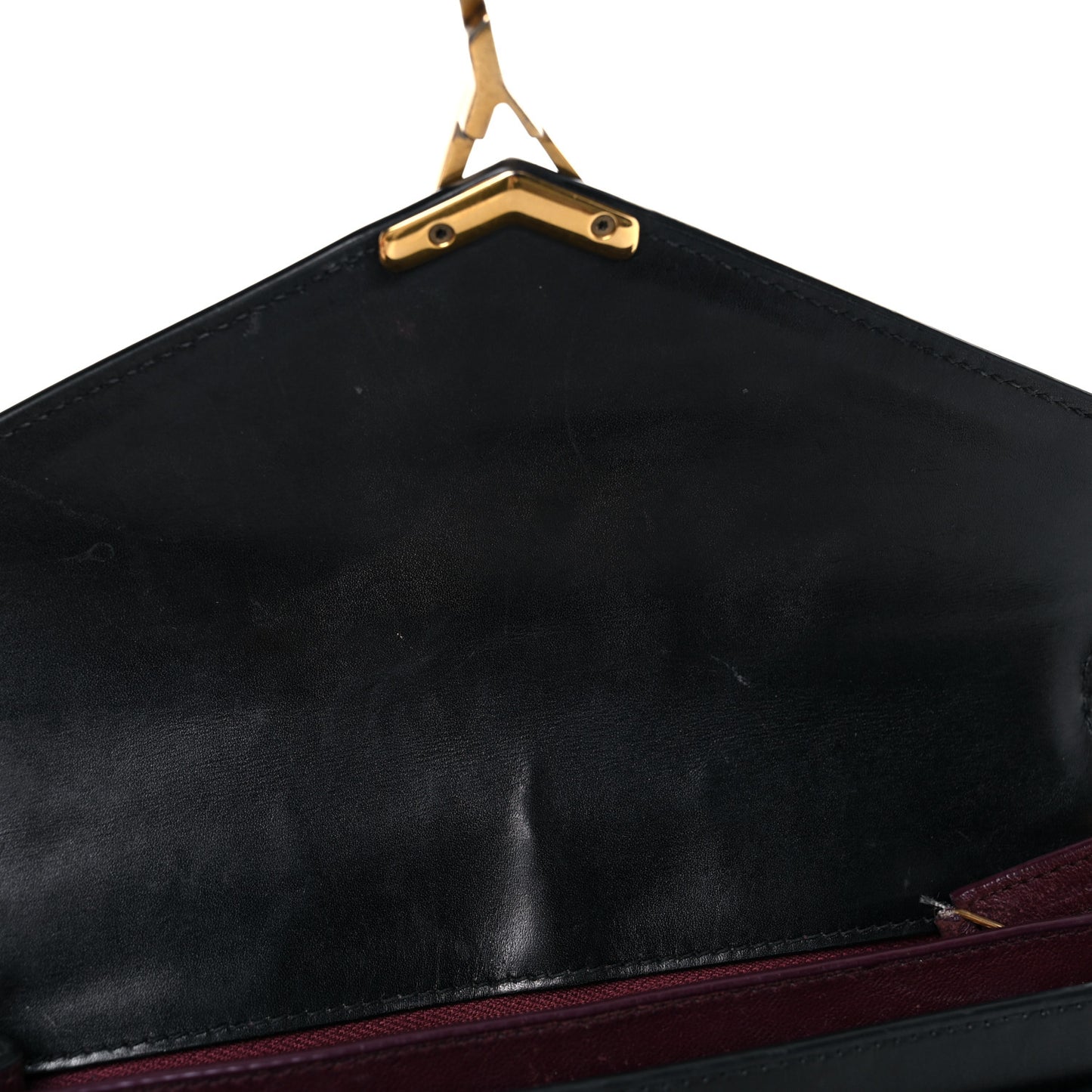 Smooth Calfskin Monogram Cassandra Clasp Bag Black