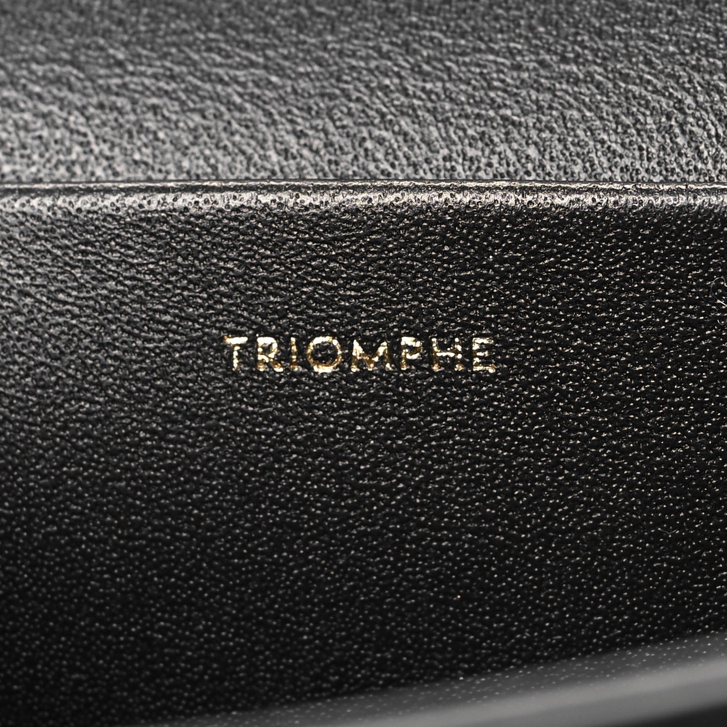 Shiny Calfskin Triomphe Chain Shoulder Bag Black